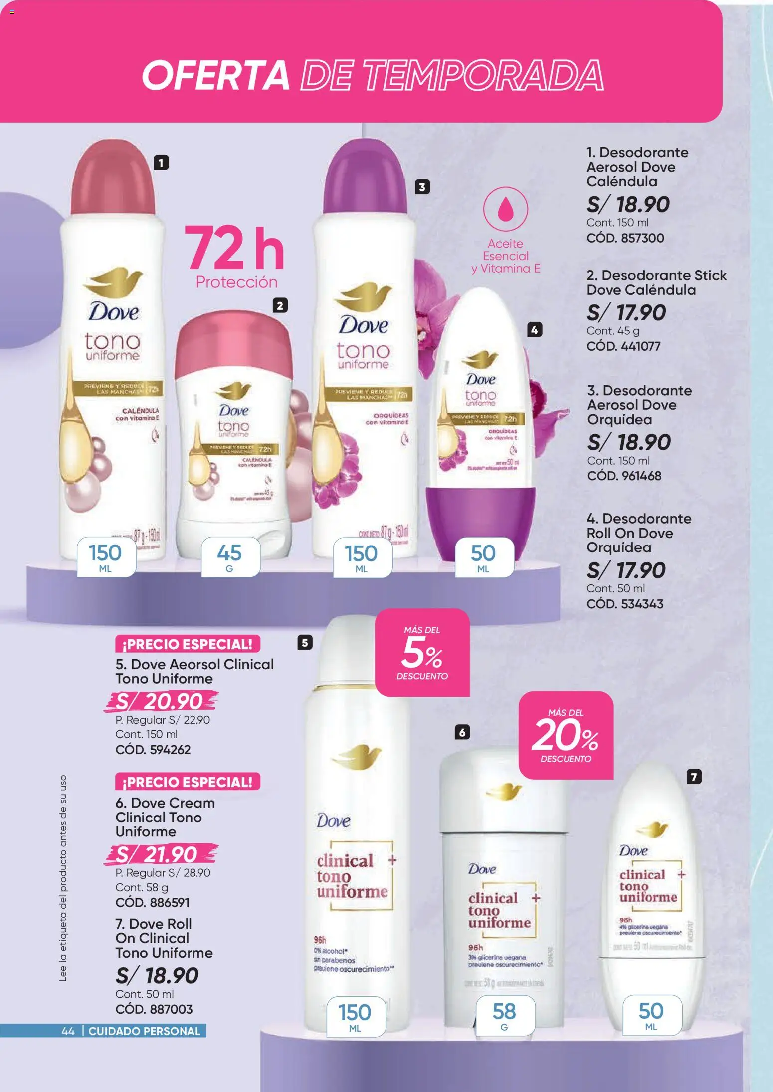 Catálogo Azzorti válido desde 09/03/2026 | Página: 44 | Productos: Alcohol, Desodorante, Orquídea, Aceite