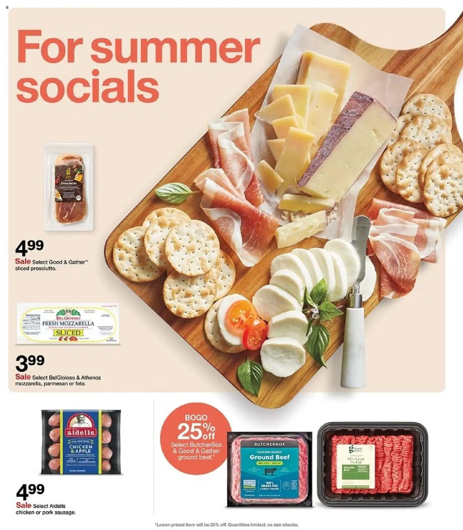 Target Weekly Ad - valid from 08/09/2026 | Page: 41 | Products: Chicken, Pork, Mozzarella, Parmesan