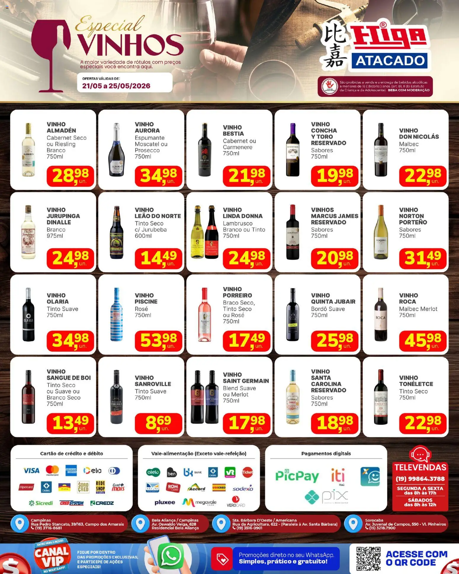 Higa Atacado Folheto - válido de 21.05.2026 | Página: 1 | Produtos: Espumante, Aliança, Vinho