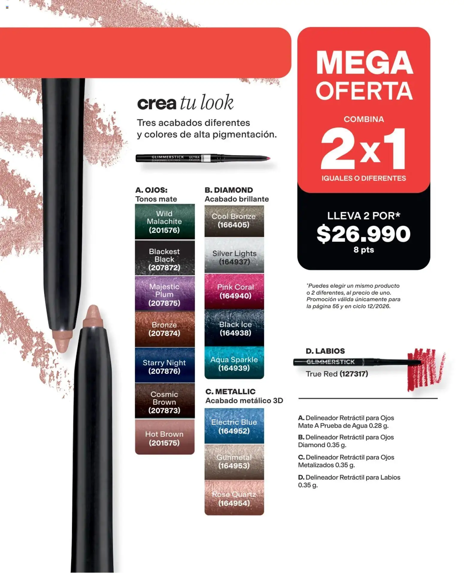 Avon revista - valida desde el 03/08/2026 | Página: 55 | Productos: Agua, Delineador