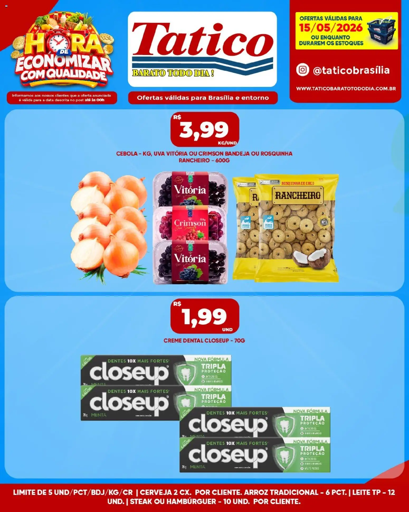 Tatico Folheto - válido de 15.05.2026 | Página: 2 | Produtos: Arroz, Creme, Bandeja, Creme dental
