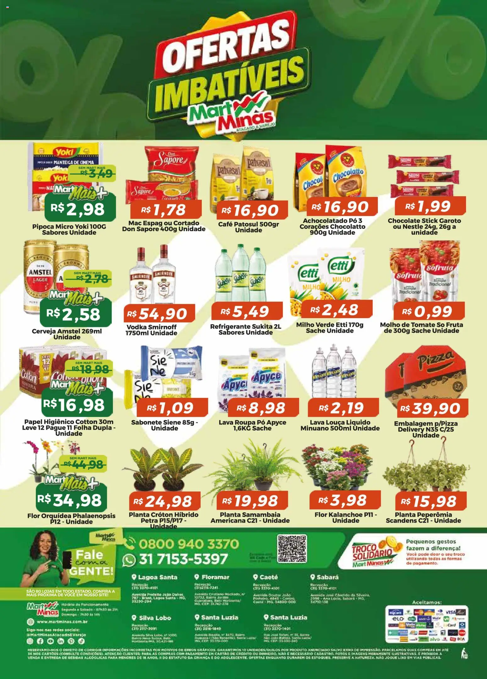 Mart Minas Folheto - válido de 24/09/2026 | Página: 2 | Produtos: Pó, Orquídea, Louça, Papel higiênico