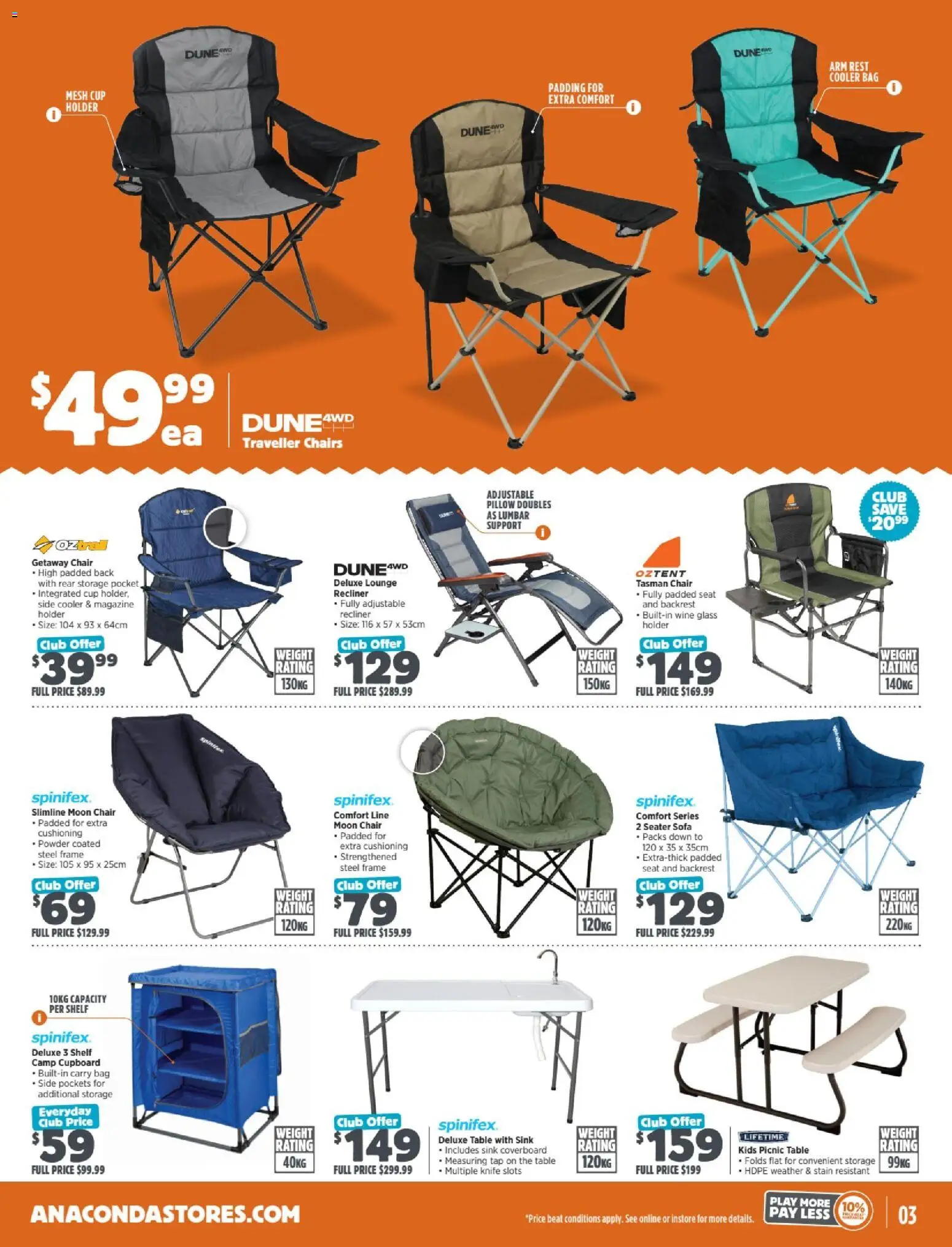 Anaconda catalogue - valid from 24/08/2026 | Page: 3 | Products: Chair, Weight, Chairs, Pillow