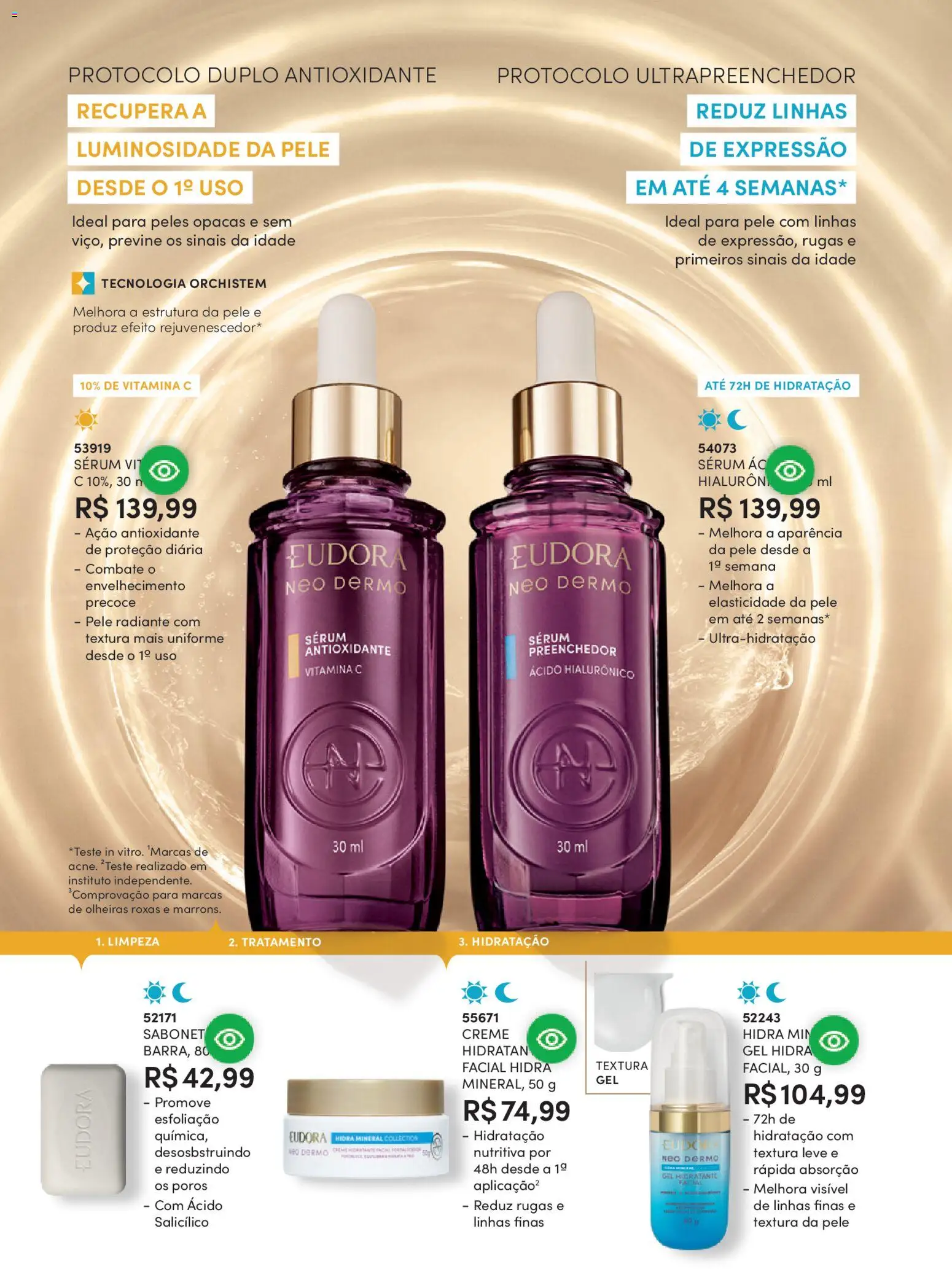 Eudora Folheto - válido de 01.04.2026 | Página: 46 | Produtos: Sérum, Creme, Vitamina c