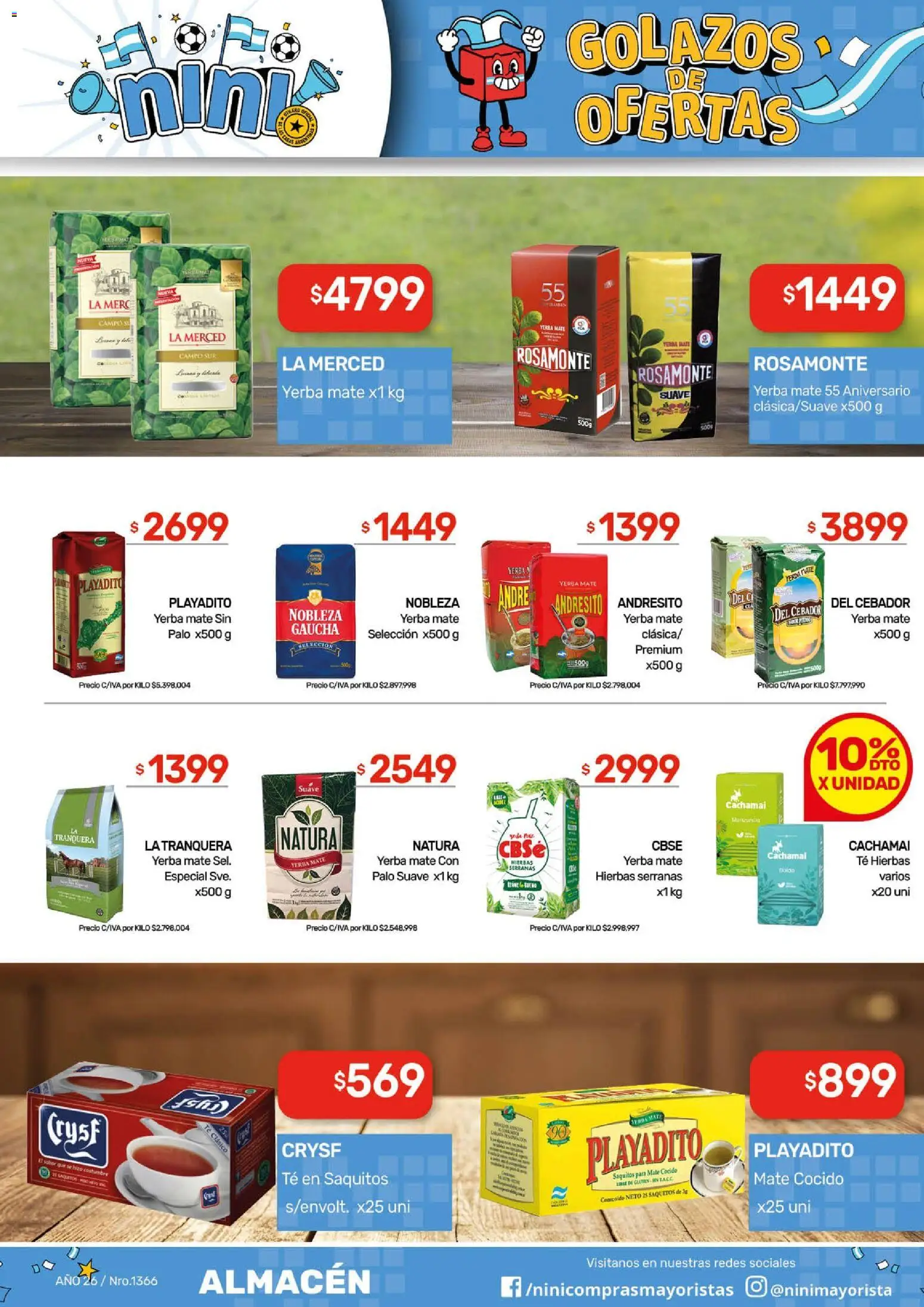 NINI Mayorista ofertas │ válido desde el 29/06/2026 | Página: 27 | Productos: Mate, Yerba, Té, Mate cocido