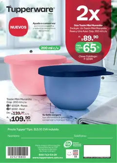 Vista previa de Tupperware catálogo, nuevo folleto de la tienda, válido en México a partir del 10/08/2026 | Página: 116 | Productos: Alimentos, Teléfono