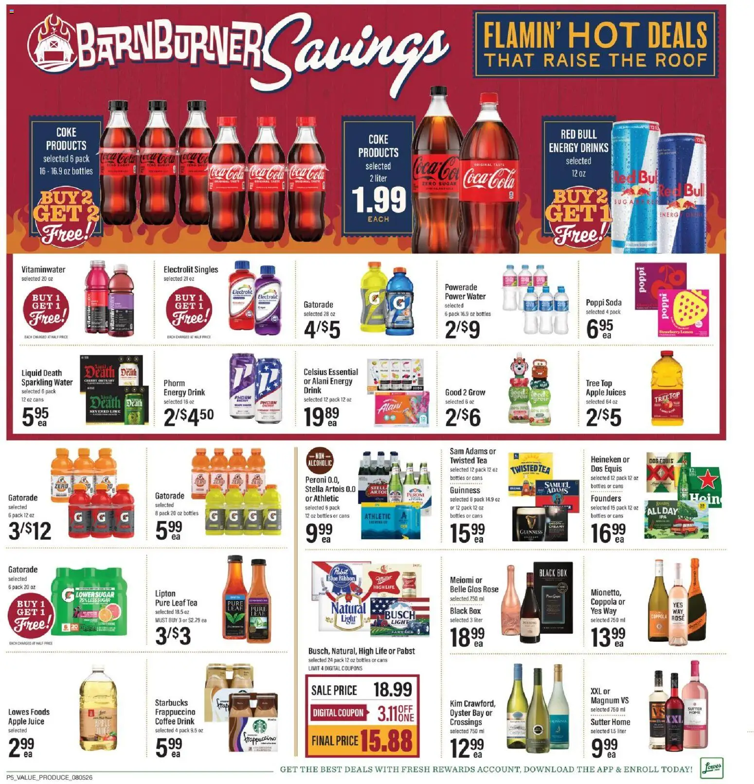 Lowes Foods Weekly Ad - NC - valid from 08/05/2026 | Page: 8 | Products: Box, Tea, Water, Sugar