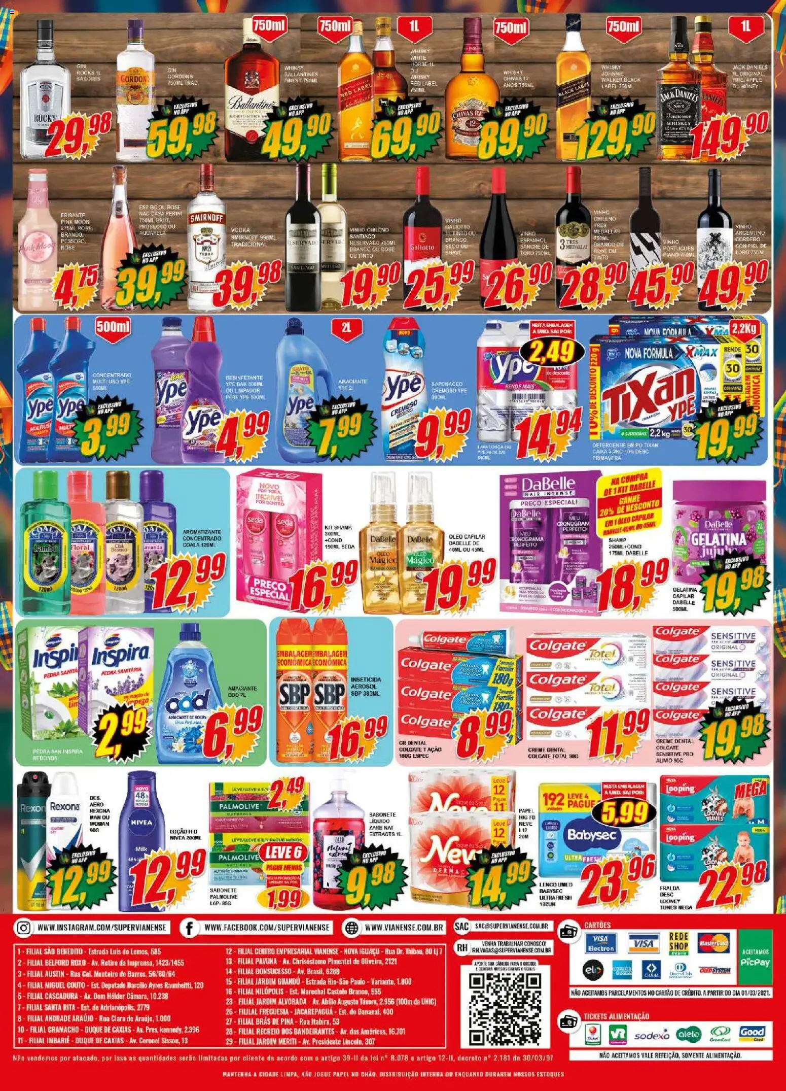 Vianense Folheto - válido de 17/07/2026 | Página: 4 | Produtos: Pó, Robe, Rexona, Creme dental