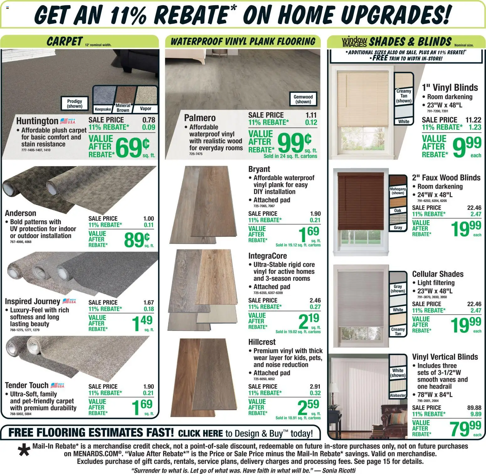 Menards Weekly Ad - valid from 16.04.2026 | Page: 16 | Products: Trim, Carpet