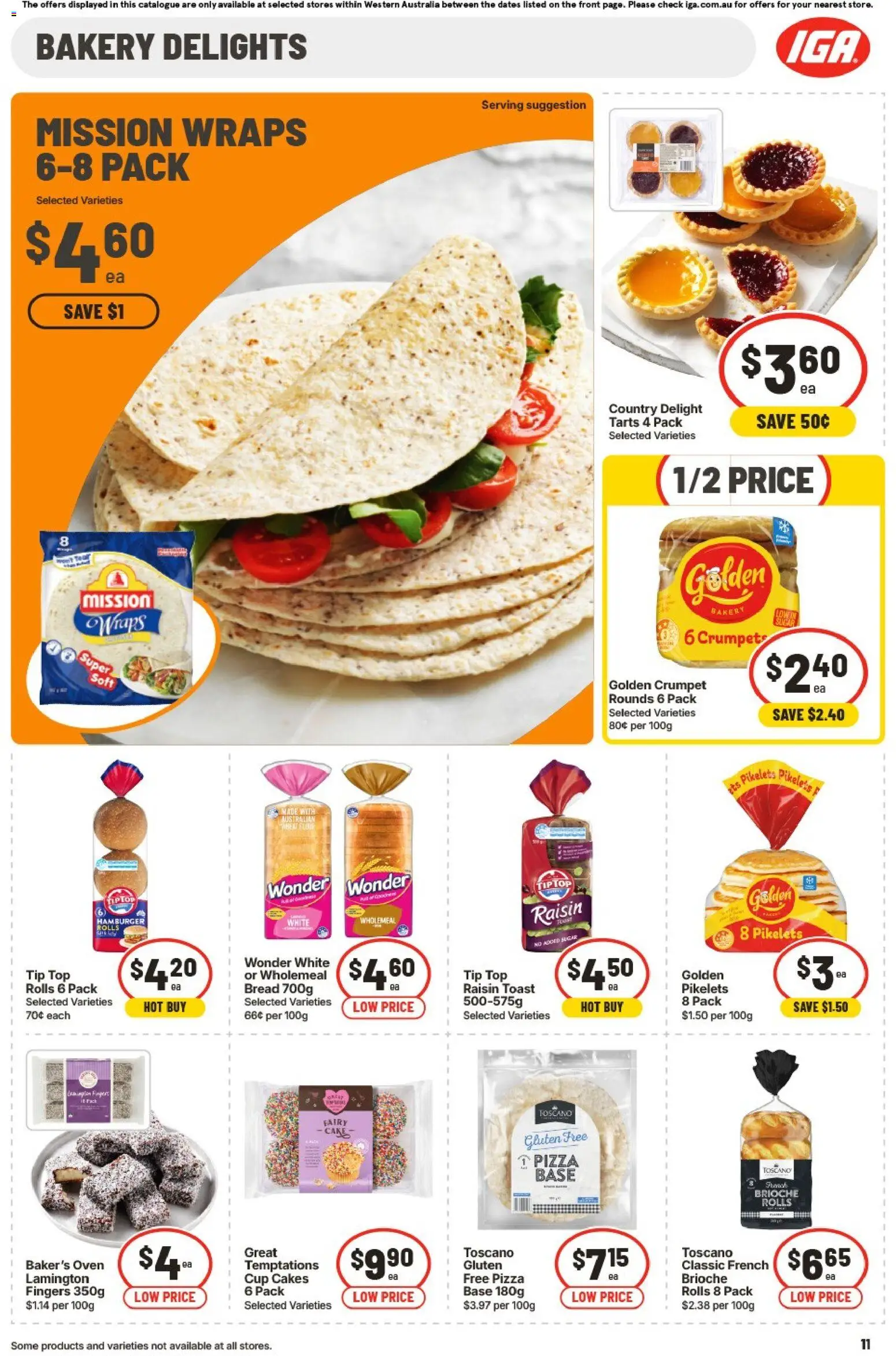 IGA catalogue - valid from 26/08/2026 | Page: 11 | Products: Cake, Toast, Oven, Bakery
