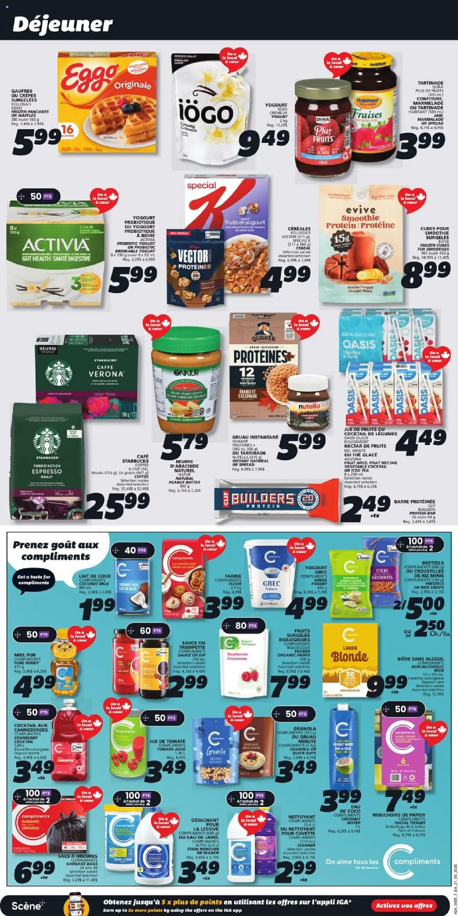 IGA flyer valid from 21.05.2026 | Page: 9 | Products: Stain remover, Milk, Butter, Yogurt