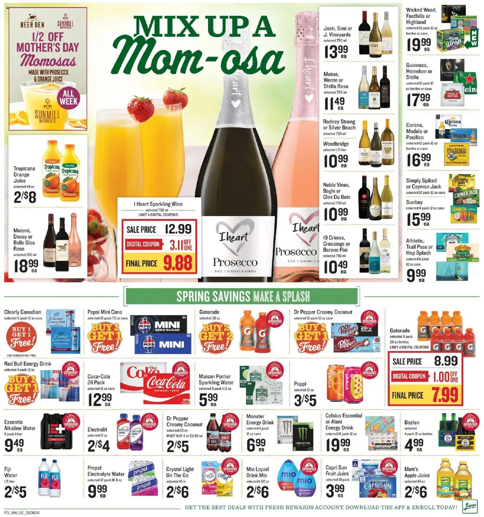 Lowes Foods Weekly Ad - NC - valid from 06.05.2026 | Page: 3 | Products: Juice, Wine, Water, Sugar