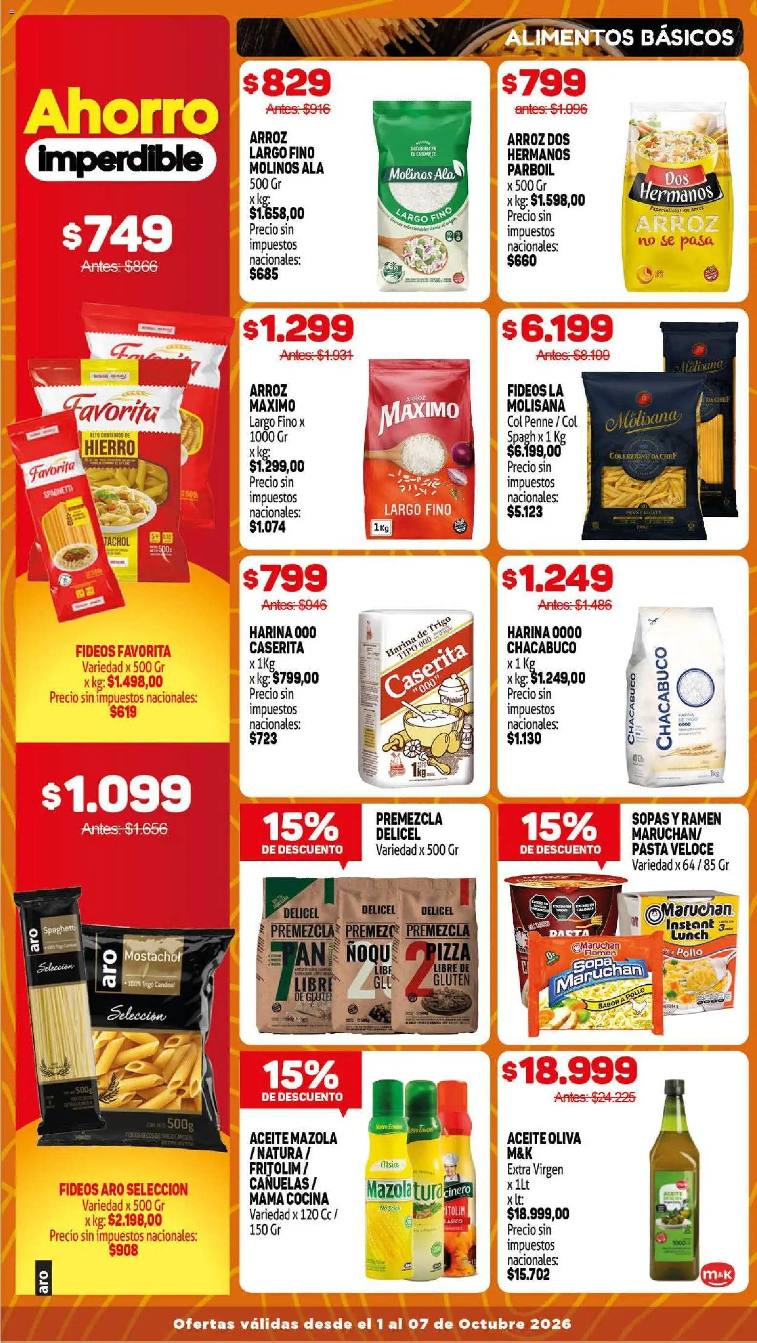 Makro Ofertas │ válido desde el 01/10/2026 | Página: 5 | Productos: Sopas, Sopa, Oliva, Fideos