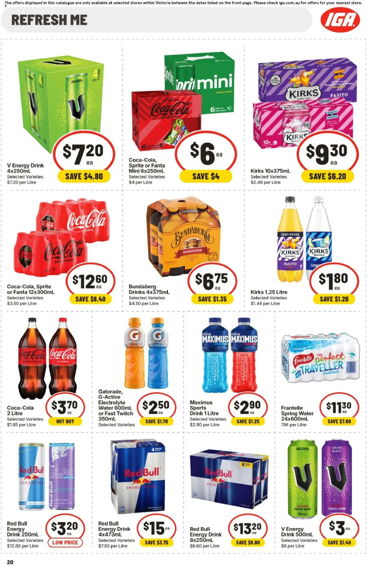 Ritchies catalogue - valid from 22/07/2026 | Page: 18 | Products: Energy drink, Ginger, Coca Cola, Water