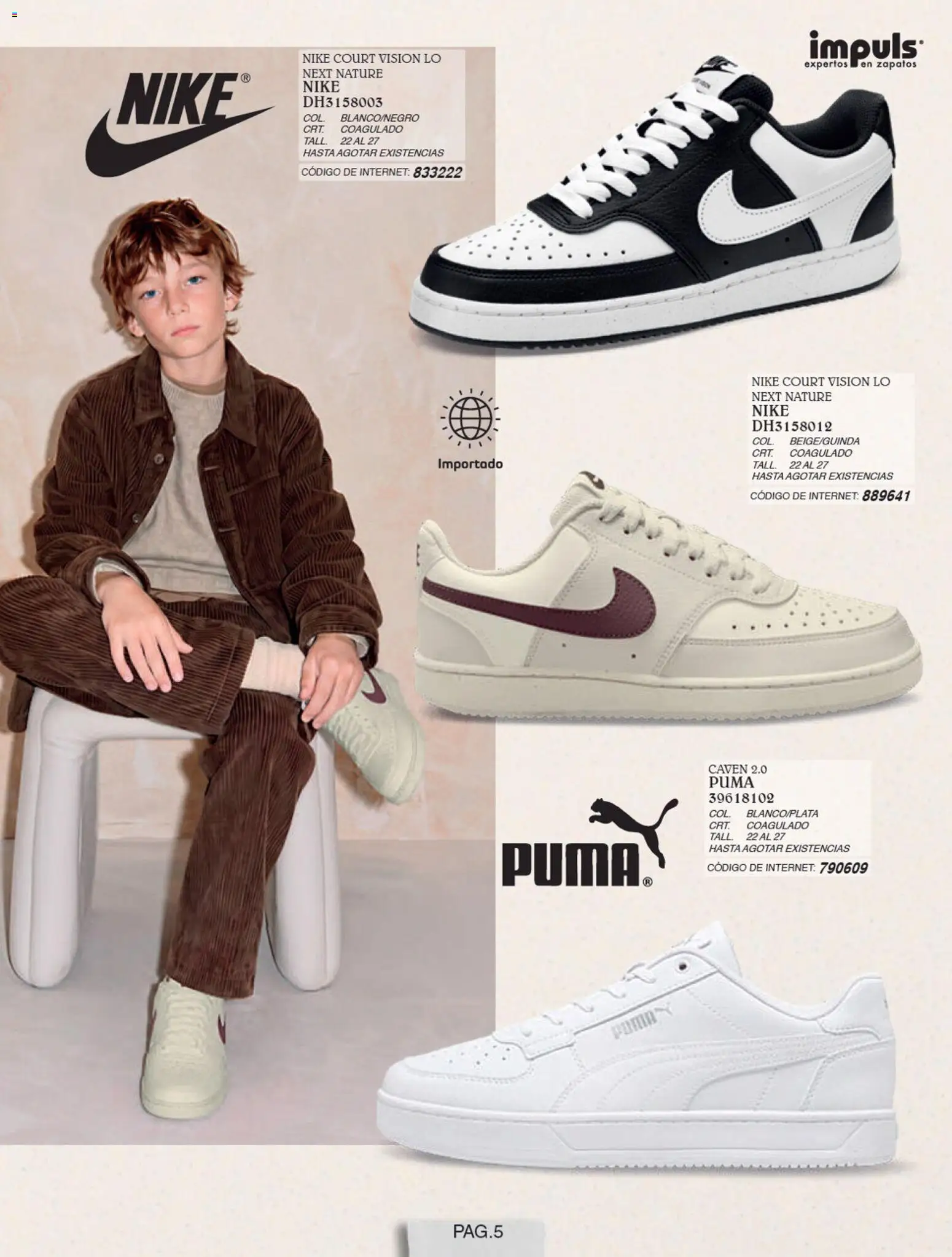 Nuevas ofertas de Impuls válidas en toda la República Mexicana desde el 01/07/2026. ¡Encuentra las mejores ofertas en Impuls catálogo Niño! | Página: 7 | Productos: Zapatos