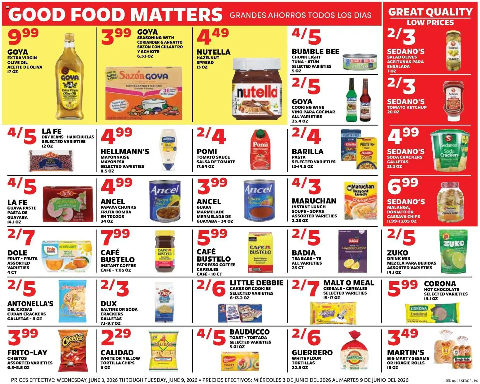 Sedano's Weekly Ad - valid from 03.06.2026 | Page: 6 | Products: Wine, Ketchup, Cookies, Sauce