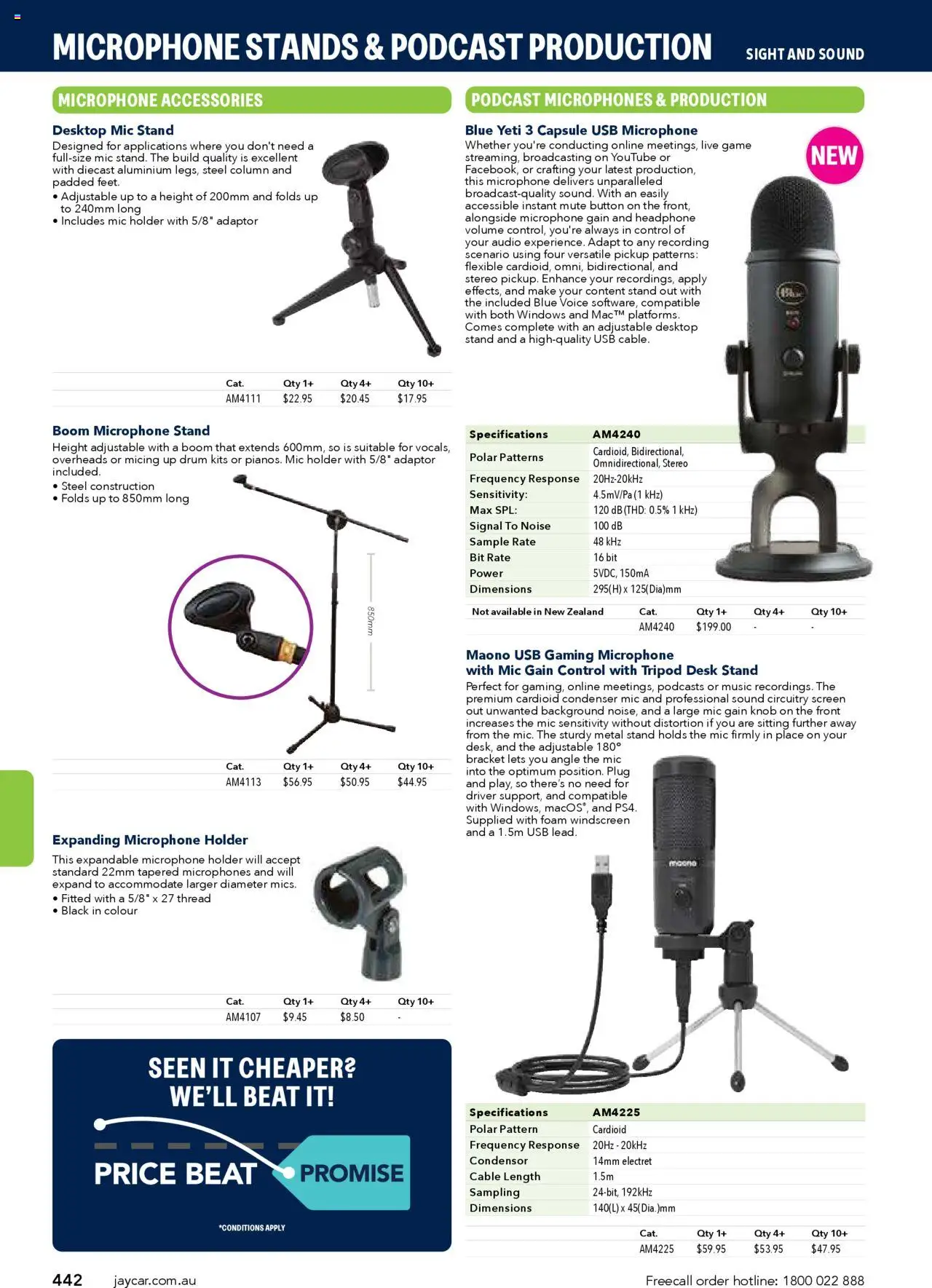 Jaycar catalogue - valid from 09/07/2025 | Page: 442 | Products: Desk, Audio, Stereo, Screen