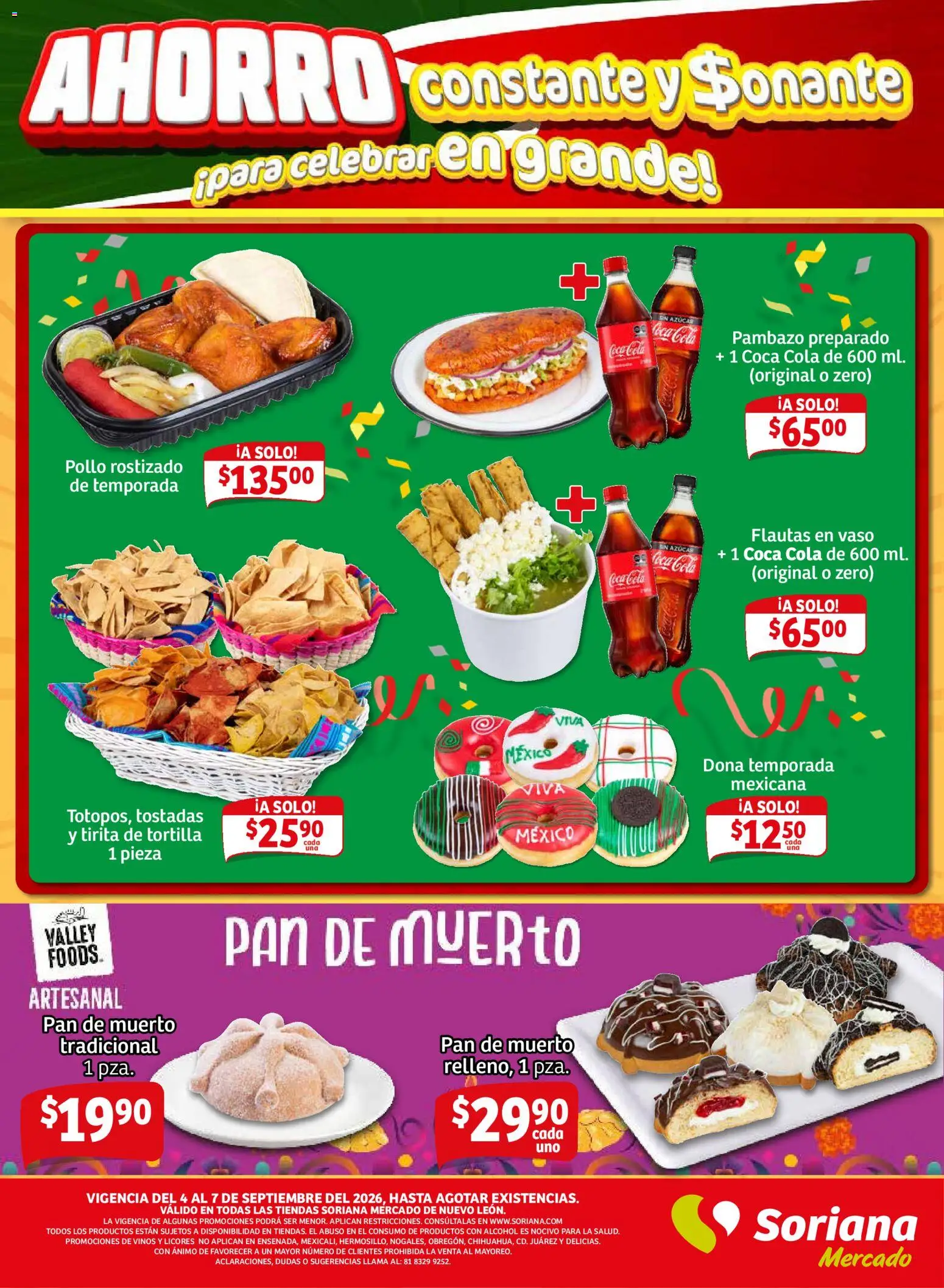 Nuevas ofertas de Soriana válidas en toda la República Mexicana desde el 04/09/2026. ¡Encuentra las mejores ofertas en Soriana Fin de Semana Mercado! | Página: 4