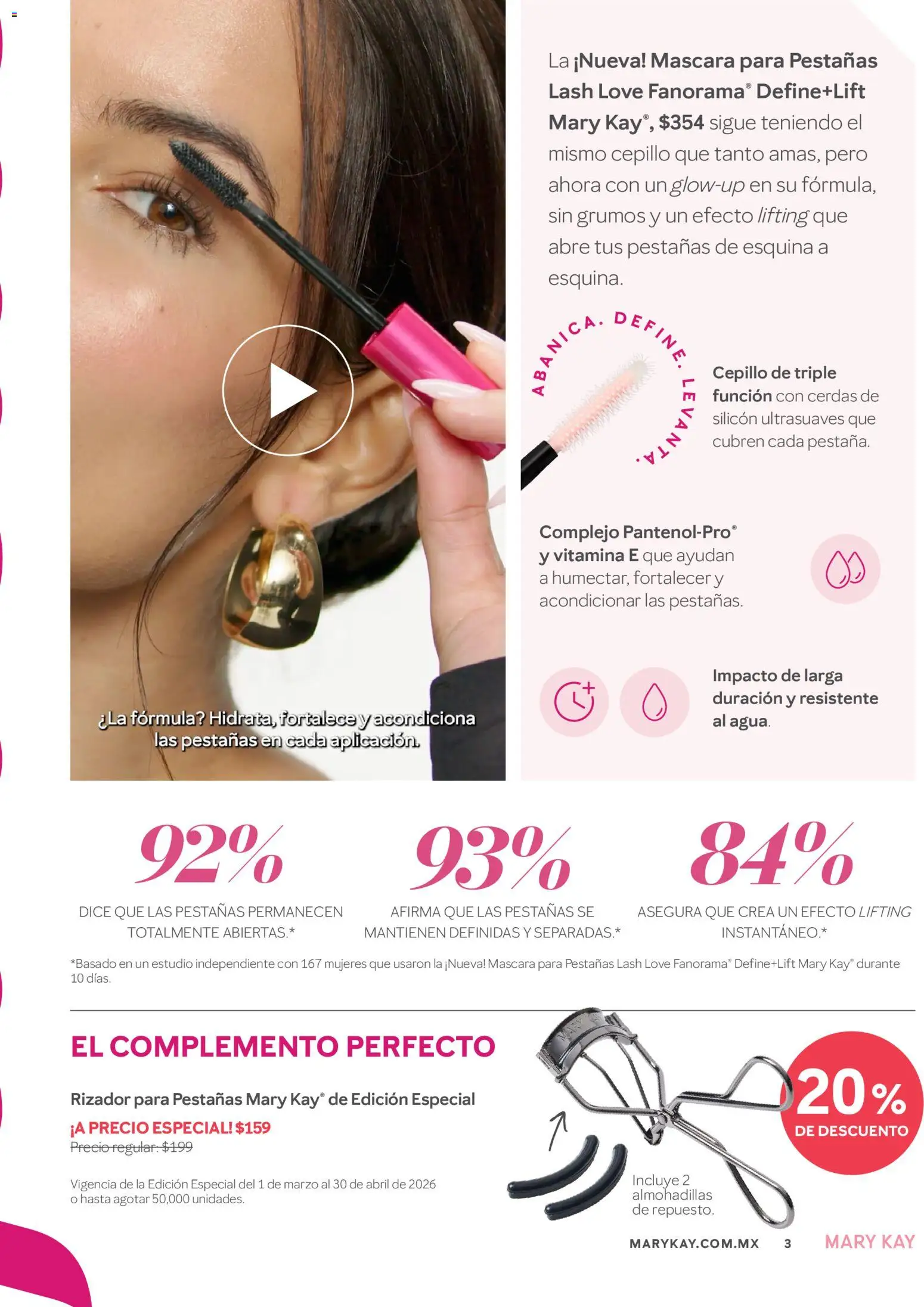 Nuevas ofertas de Mary Kay válidas en toda la República Mexicana desde el 01.04.2026. ¡Encuentra las mejores ofertas en Catálogo Mary Kay Abril 2026! | Página: 3 | Productos: Cepillo, Máscara, Rizador