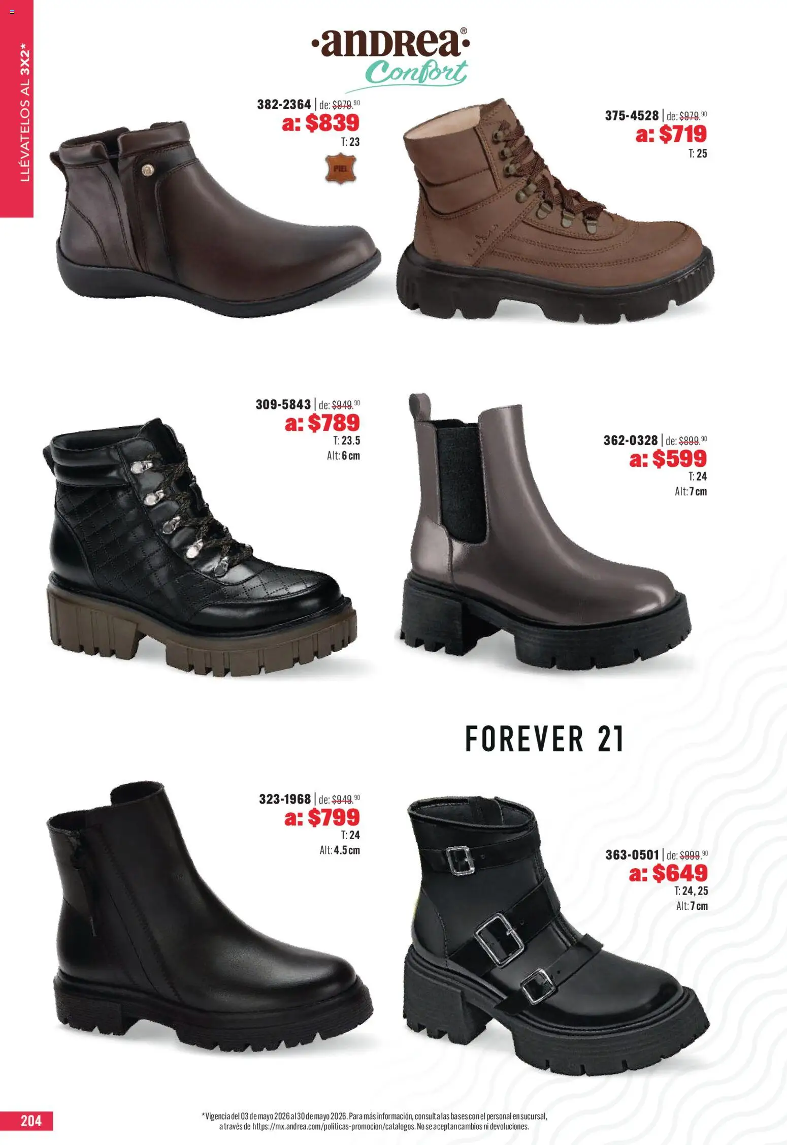 Nuevas ofertas de Andrea válidas en toda la República Mexicana desde el 03.05.2026. ¡Encuentra las mejores ofertas en Andrea catálogo Outlet! | Página: 204