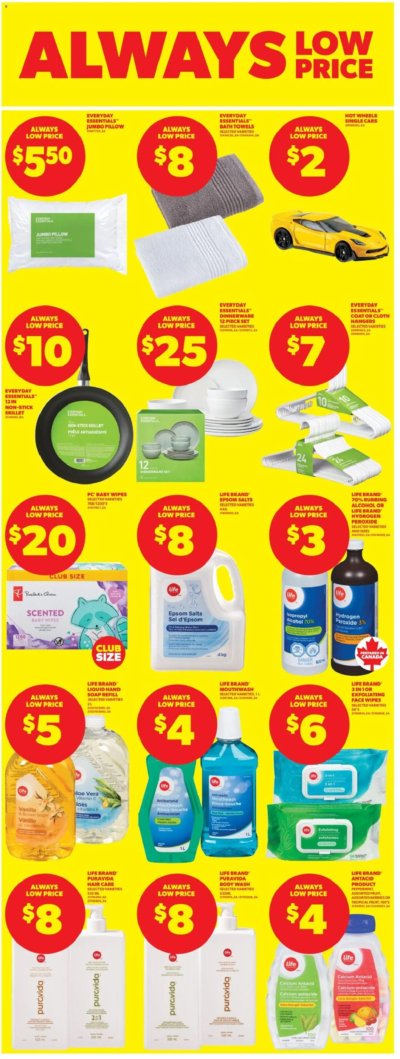 Real Canadian Superstore flyer valid from Jul 23, 2026 | Page: 17 | Products: Alcohol, Body wash, Pillow, Coat