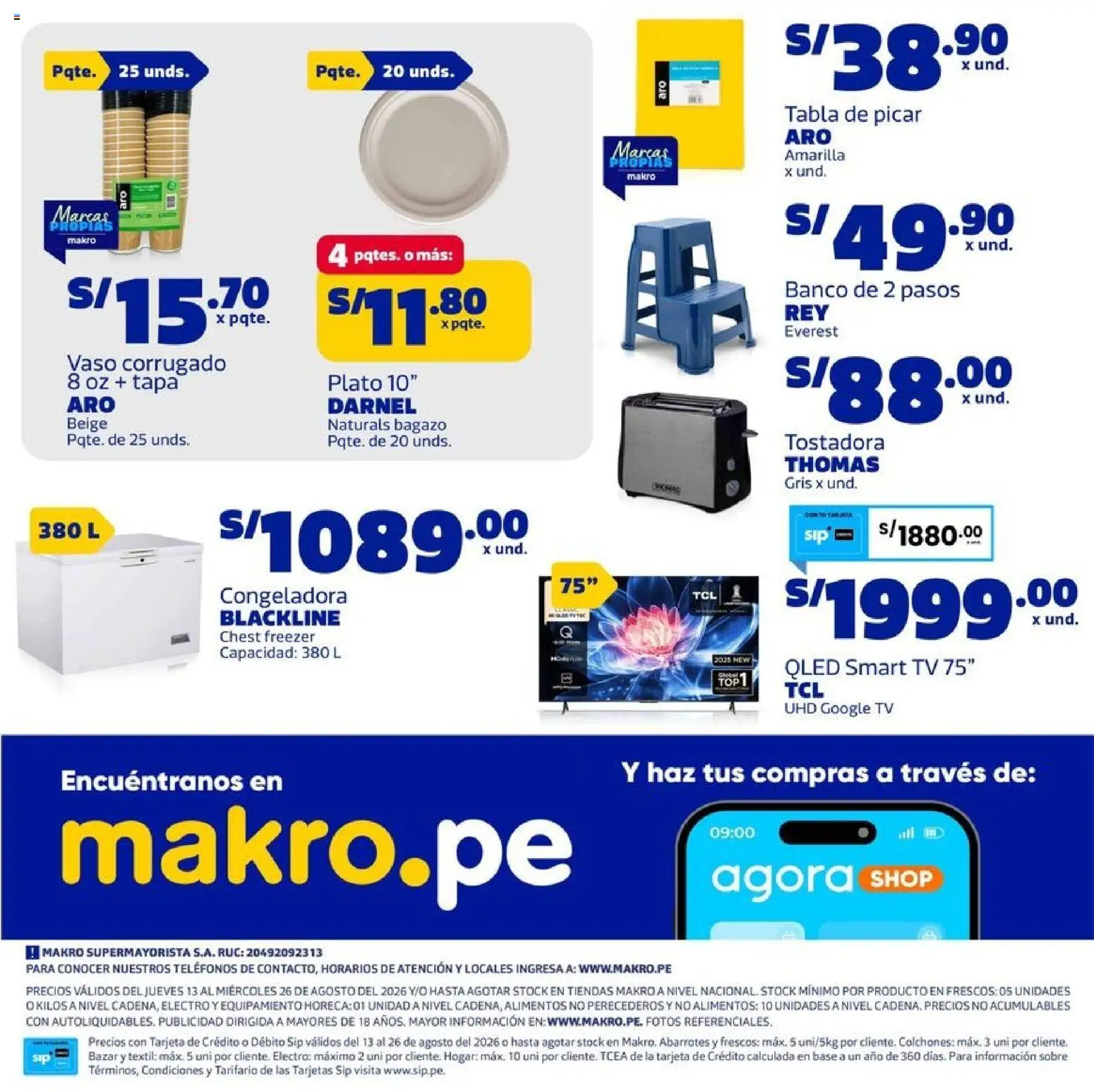 Catálogo Makro válido desde 13/08/2026 | Página: 25 | Productos: Tapa, Vaso, Tostadora