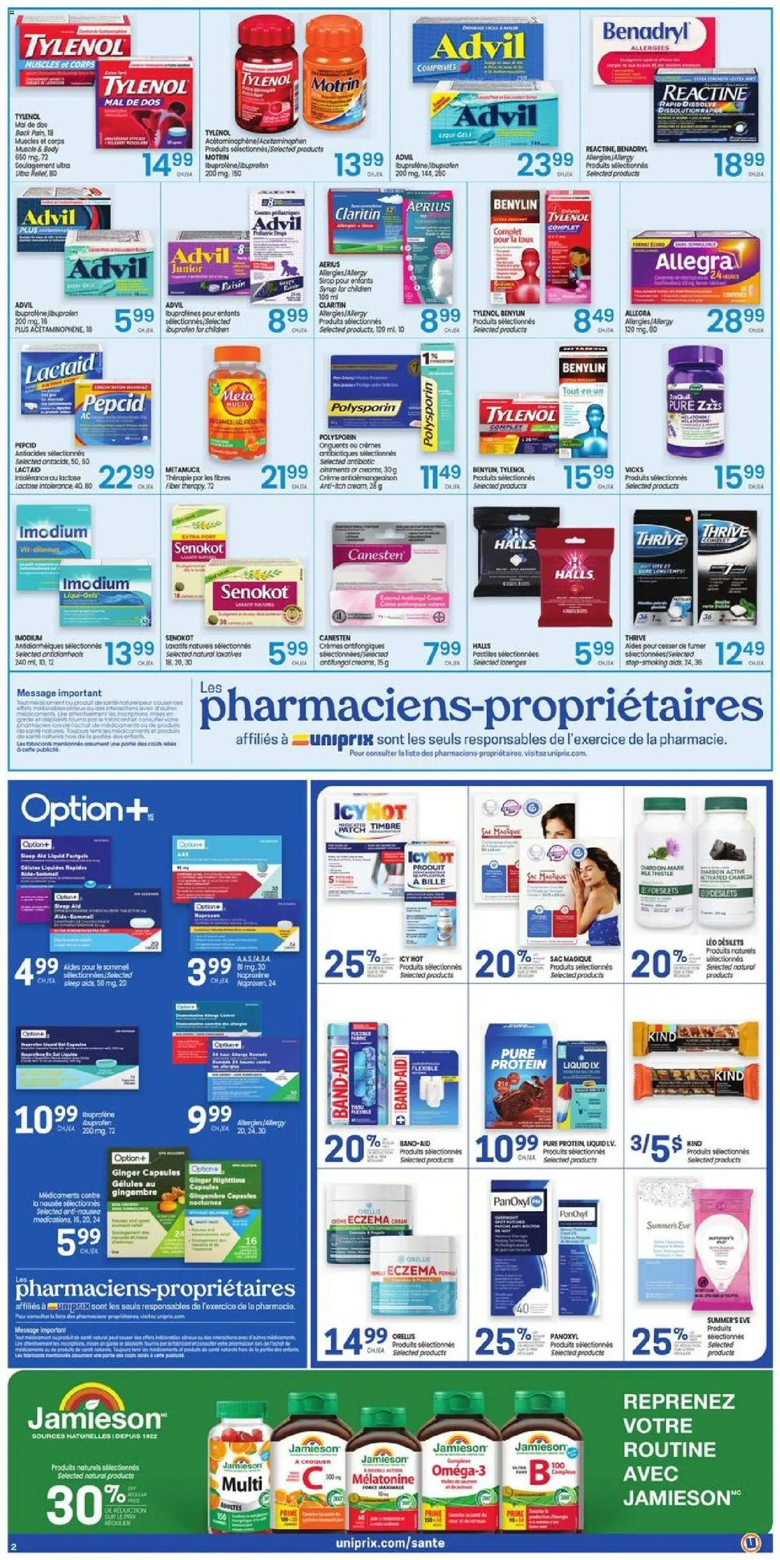 Uniprix flyer valid from Aug 6, 2026 | Page: 3 | Products: Cream