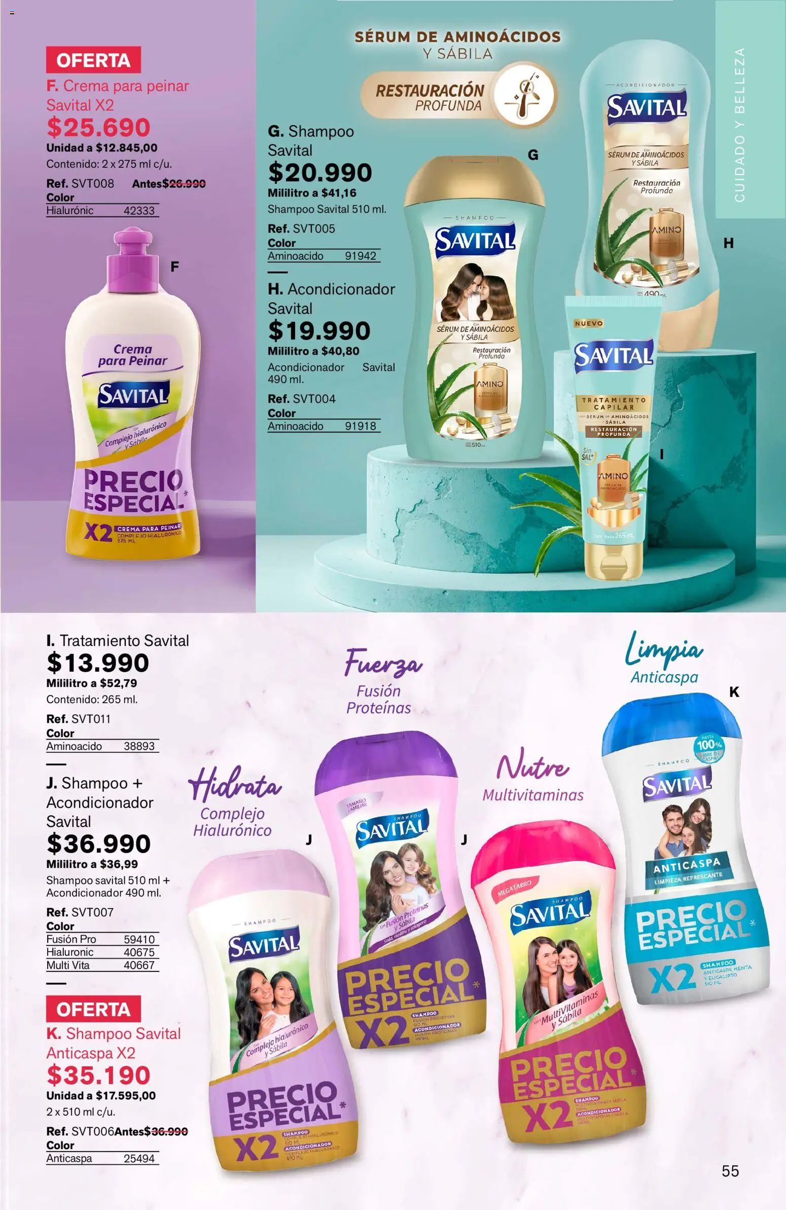 Leonisa revista - valida desde el 15.05.2026 | Página: 55 | Productos: Crema, Serum, Shampoo, Acondicionador