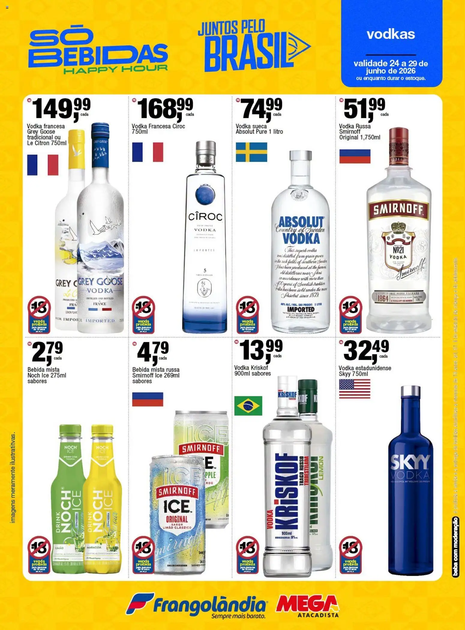 Frangolândia Folheto - válido de 24/06/2026 | Página: 4 | Produtos: Maracujá, Vodka, Bebida, Kriskof