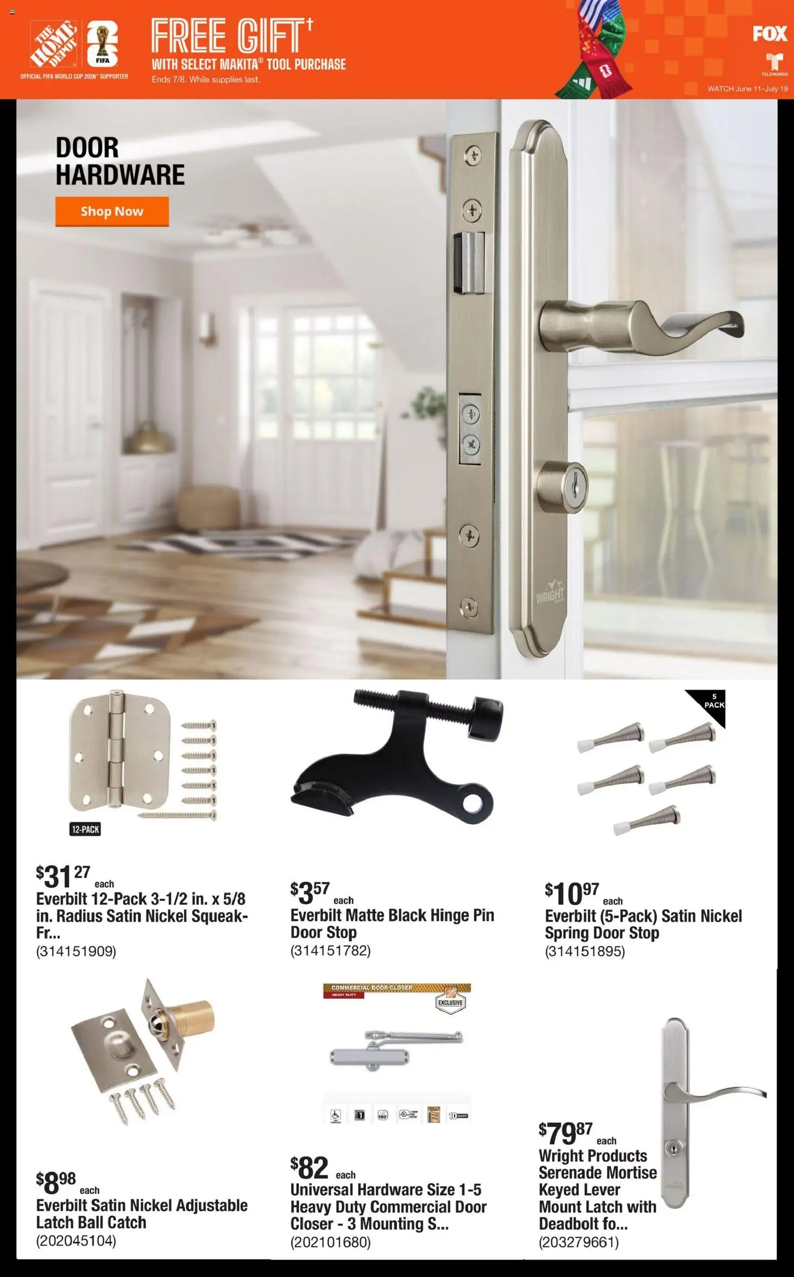 Home Depot Shop Pro Ad - CA - valid from 08.06.2026 | Page: 2 | Products: Hinge, Pin, Watch