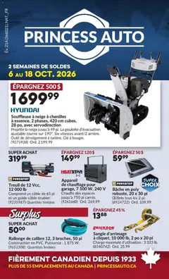 Preview of Princess Auto circulaire - 2 Semaines de Soldes ! from shop Princess Auto valid from Oct 6, 2026
