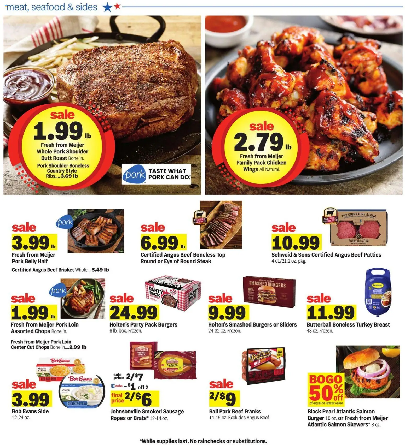 Meijer Weekly Ad - valid from 07/01/2026 | Page: 23 | Products: Cheese, Beef, Seafood, Sausage