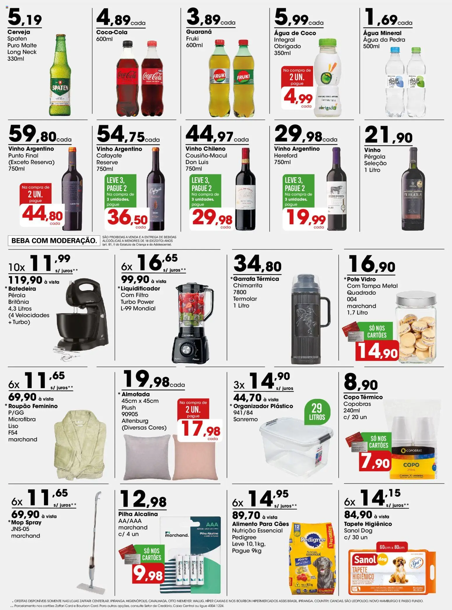 Zaffari Folheto - válido de 29/06/2026 | Página: 3 | Produtos: Coco, Liquidificador, Bourbon, Roupão