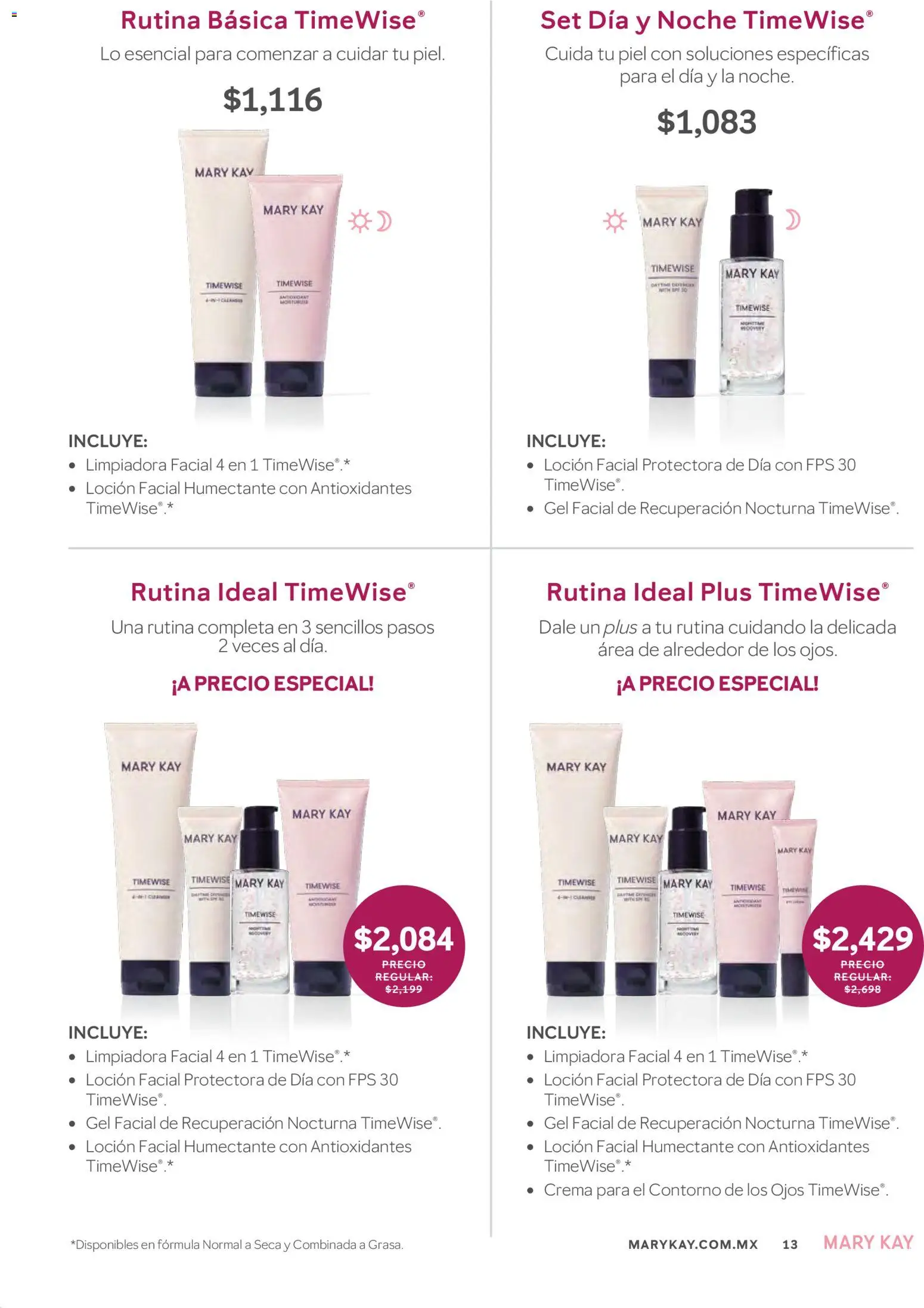 Nuevas ofertas de Mary Kay válidas en toda la República Mexicana desde el 01/09/2026. ¡Encuentra las mejores ofertas en Mary Kay catálogo! | Página: 13 | Productos: Crema, Contorno, Loción
