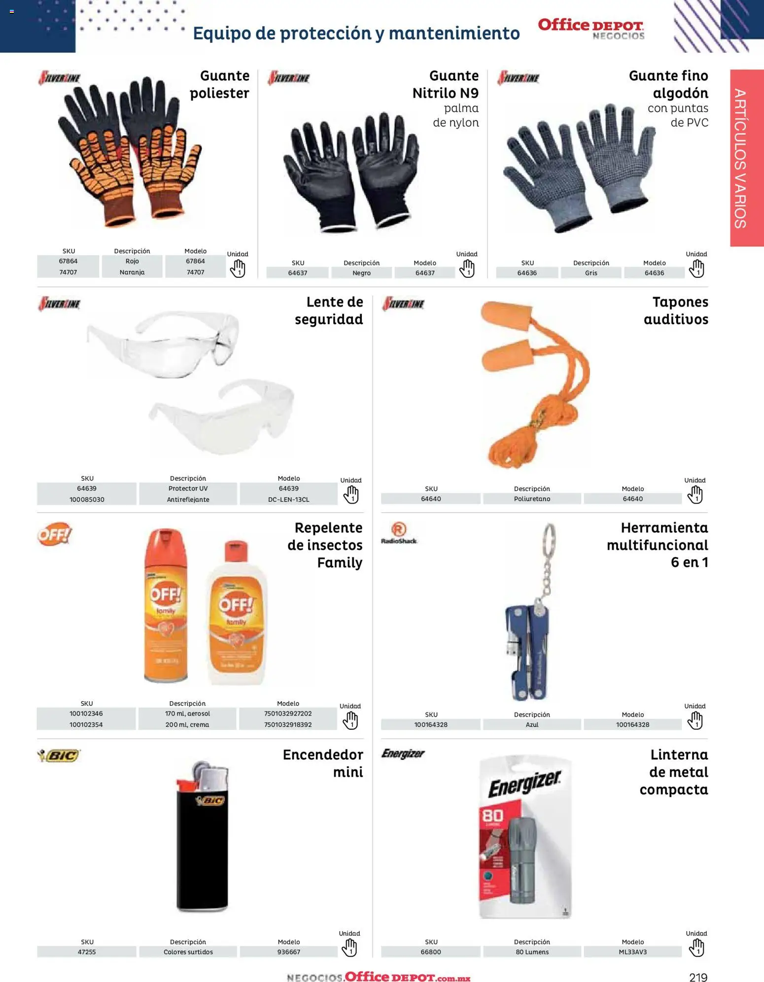 Nuevas ofertas de Office Depot válidas en toda la República Mexicana desde el 12/01/2026. ¡Encuentra las mejores ofertas en Office Depot catálogo 2026! | Página: 221 | Productos: Crema, Repelente, Algodón, Encendedor