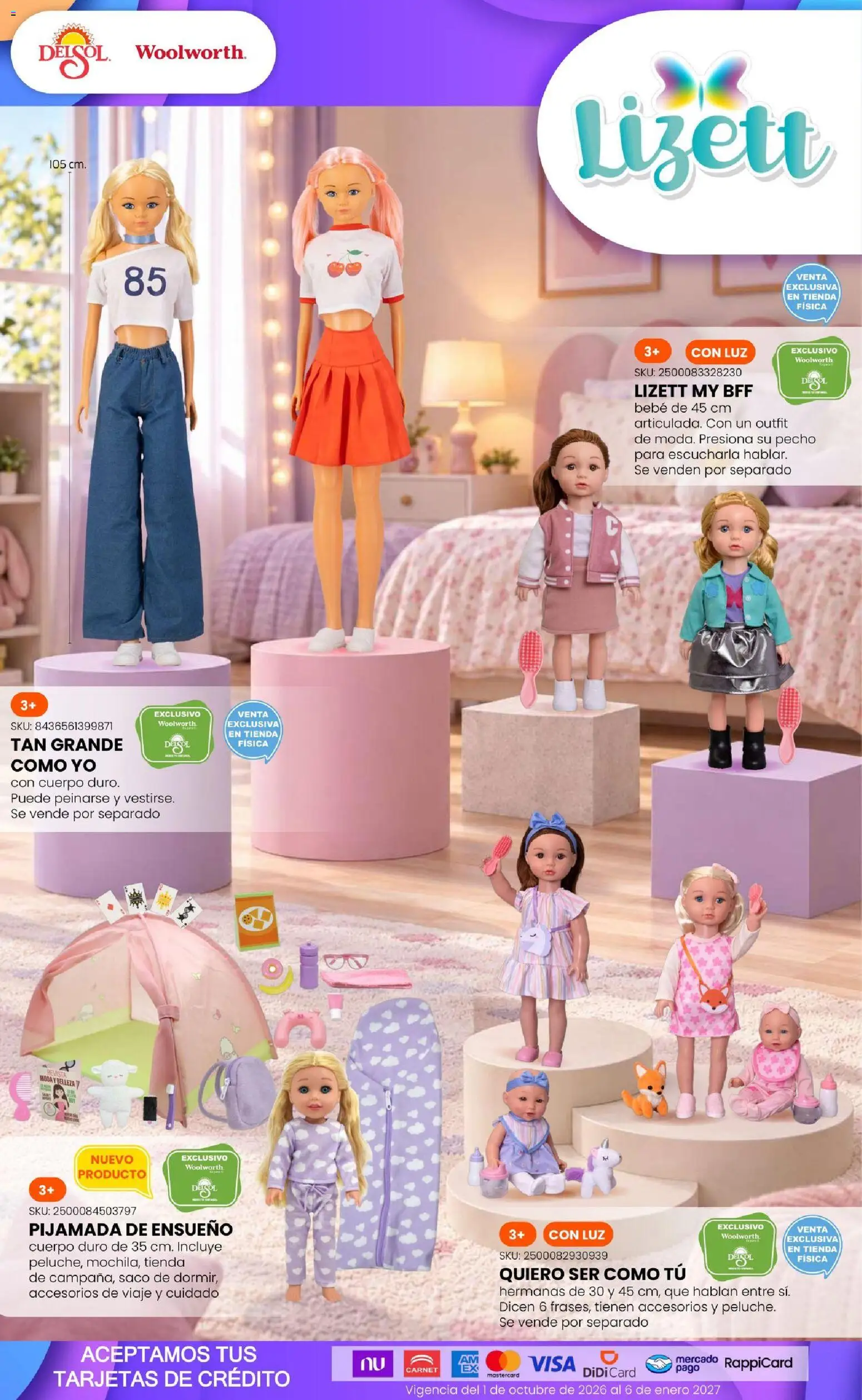 Nuevas ofertas de Del Sol y Woolworth válidas en toda la República Mexicana desde el 01/10/2026. ¡Encuentra las mejores ofertas en Del Sol y Woolworth catálogo El Castillo del Juguete! | Página: 38