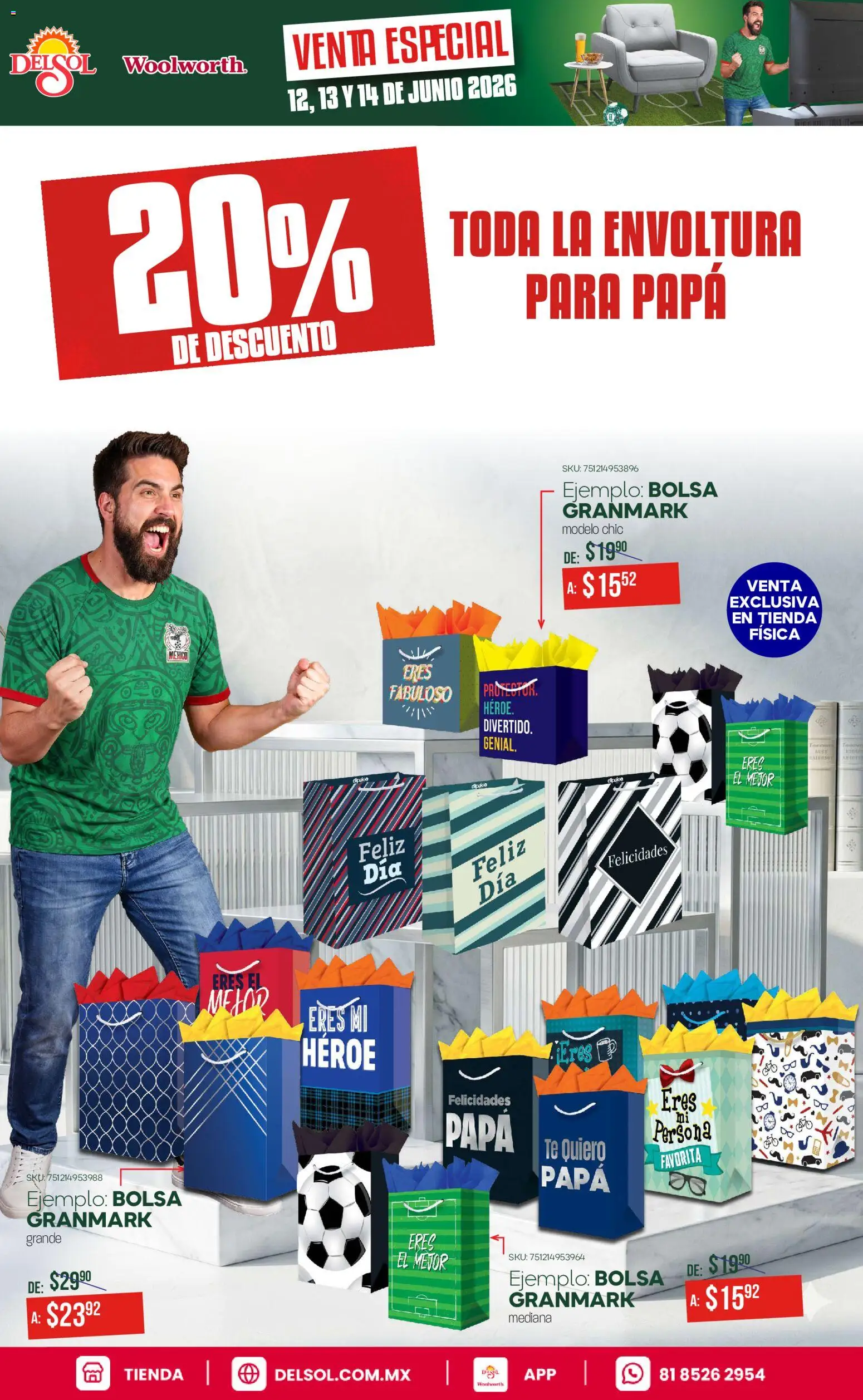 Nuevas ofertas de Del Sol y Woolworth válidas en toda la República Mexicana desde el 12.06.2026. ¡Encuentra las mejores ofertas en Del Sol y Woolworth catálogo! | Página: 13 | Productos: Papa, Bolsa, Té