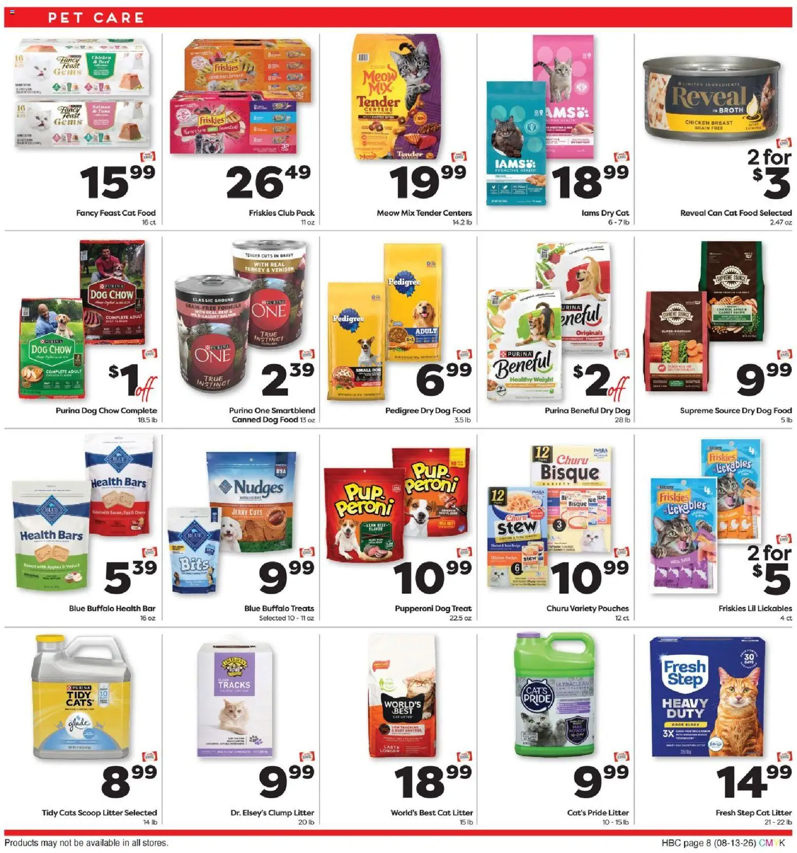 Weis Health & Home - valid from 08/13/2026 | Page: 8 | Products: Dog Food, Cat Litter, Apples, Weight