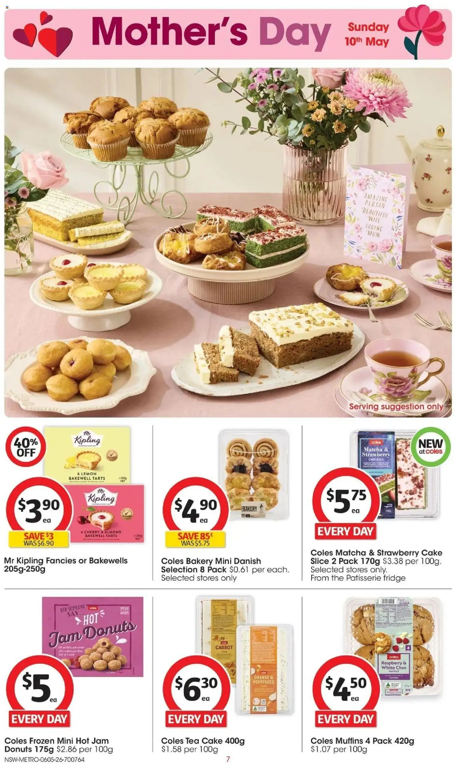 Coles catalogue - valid from 05.05.2026 | Page: 7 | Products: Donuts, Potatoes, Tea, Muffins