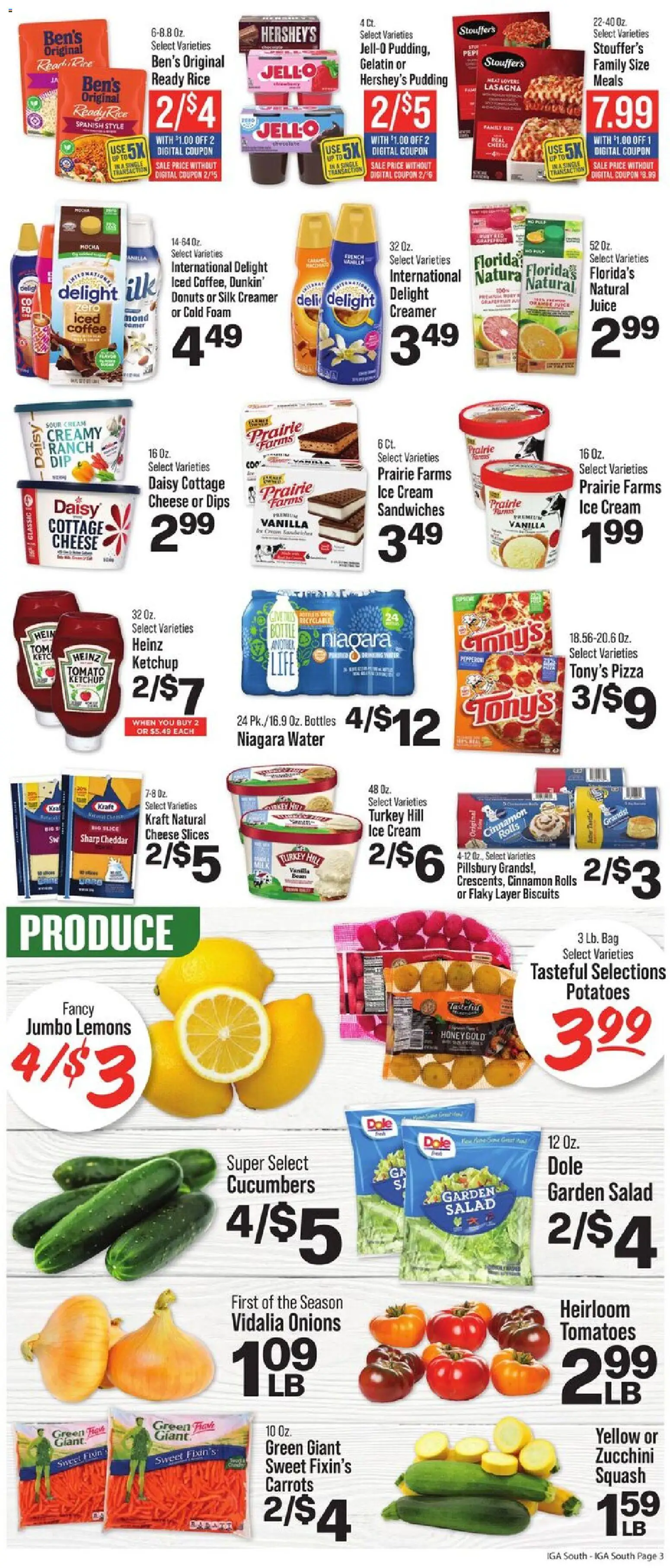 IGA Weekly Ad - valid from 15.04.2026 | Page: 4 | Products: Coffee, Pizza, Cream, Ice cream