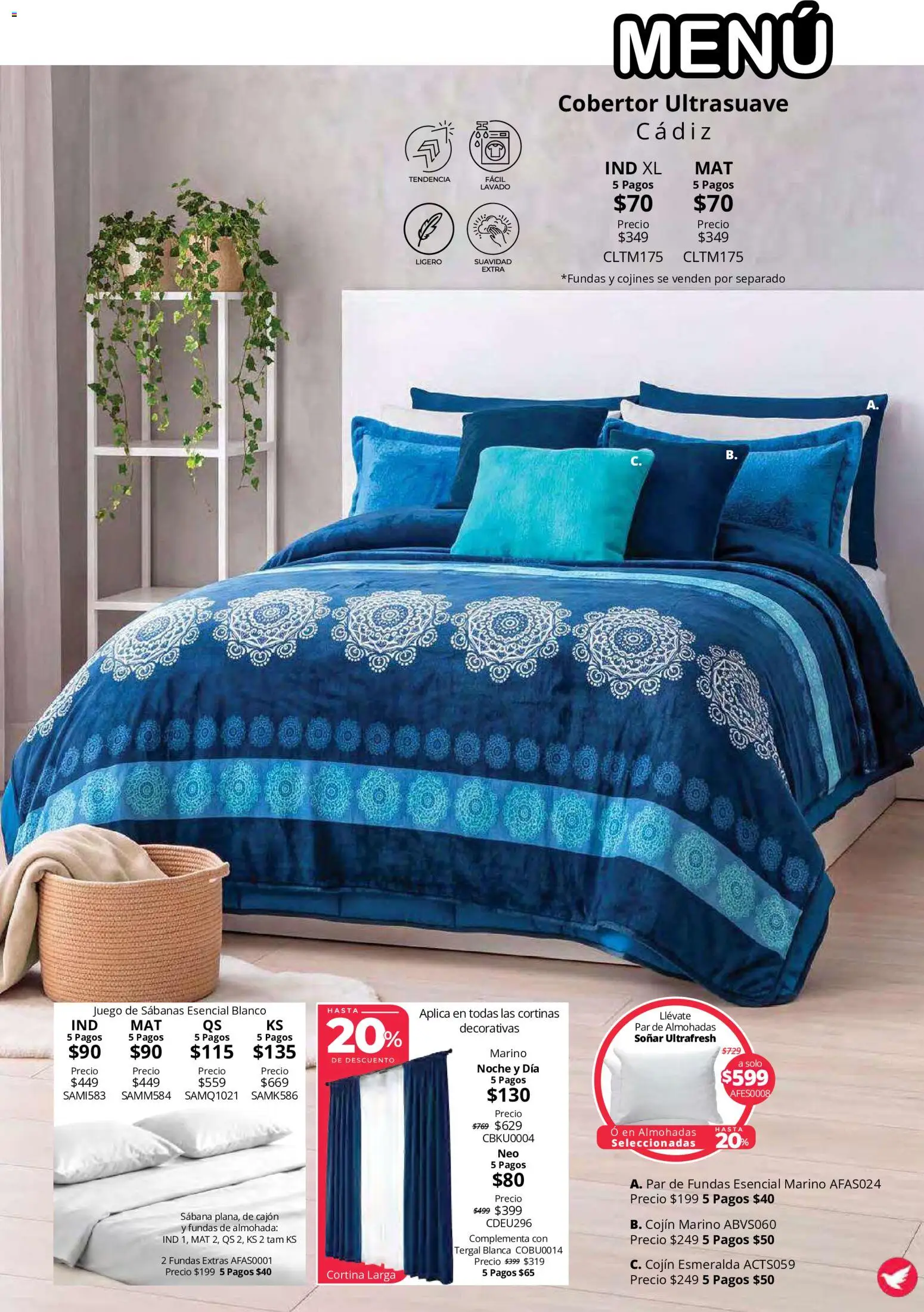 Nuevas ofertas de Colchas Concord válidas en toda la República Mexicana desde el 15/10/2026. ¡Encuentra las mejores ofertas en Colchas Concord catálogo Colección Cobertor Calor de Hogar! | Página: 103