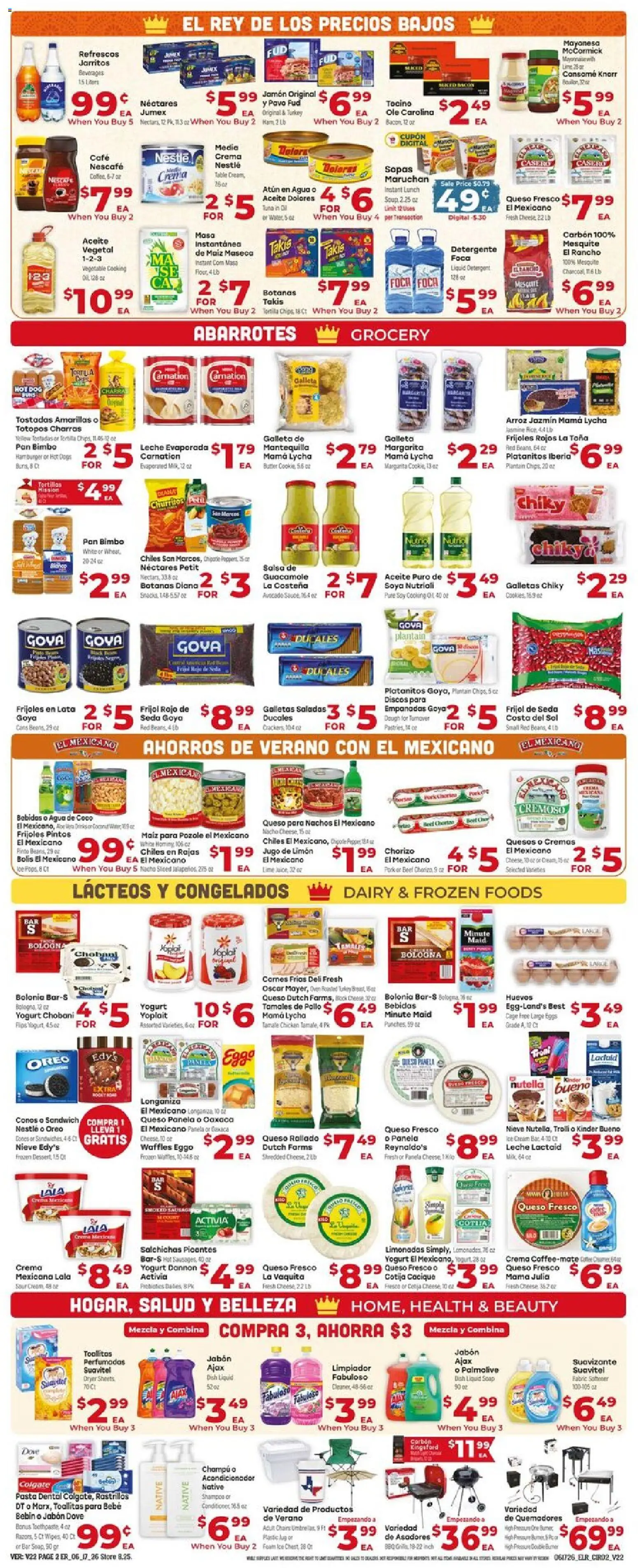 El Rancho Weekly Ad - valid from 17.06.2026 | Page: 2 | Products: Yogurt, Soap, Pork, Cream