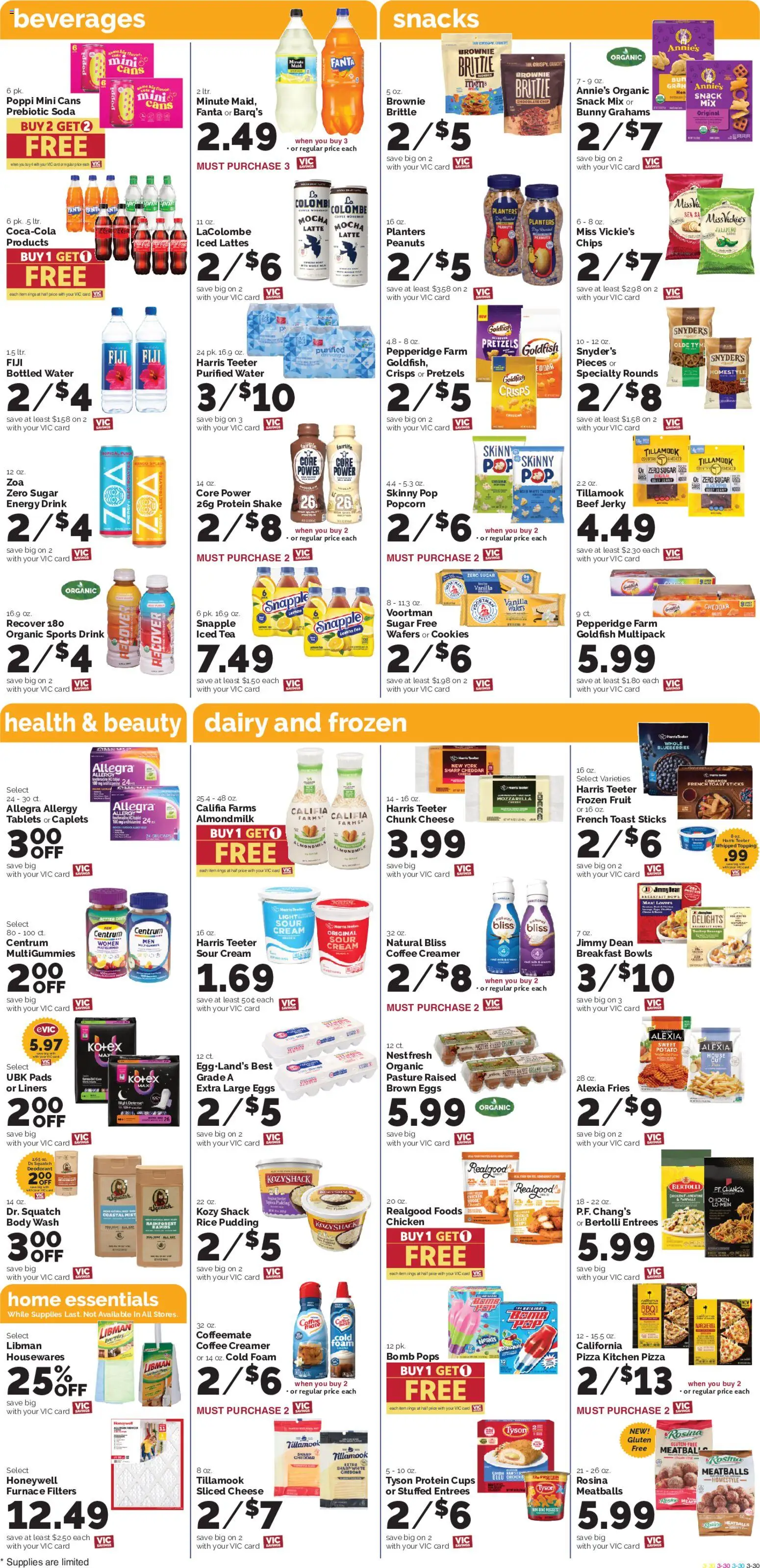Harris Teeter Weekly Ad - NC - valid from 08/19/2026 | Page: 6 | Products: Beef, Wafers, Chocolate Chip, Mozzarella