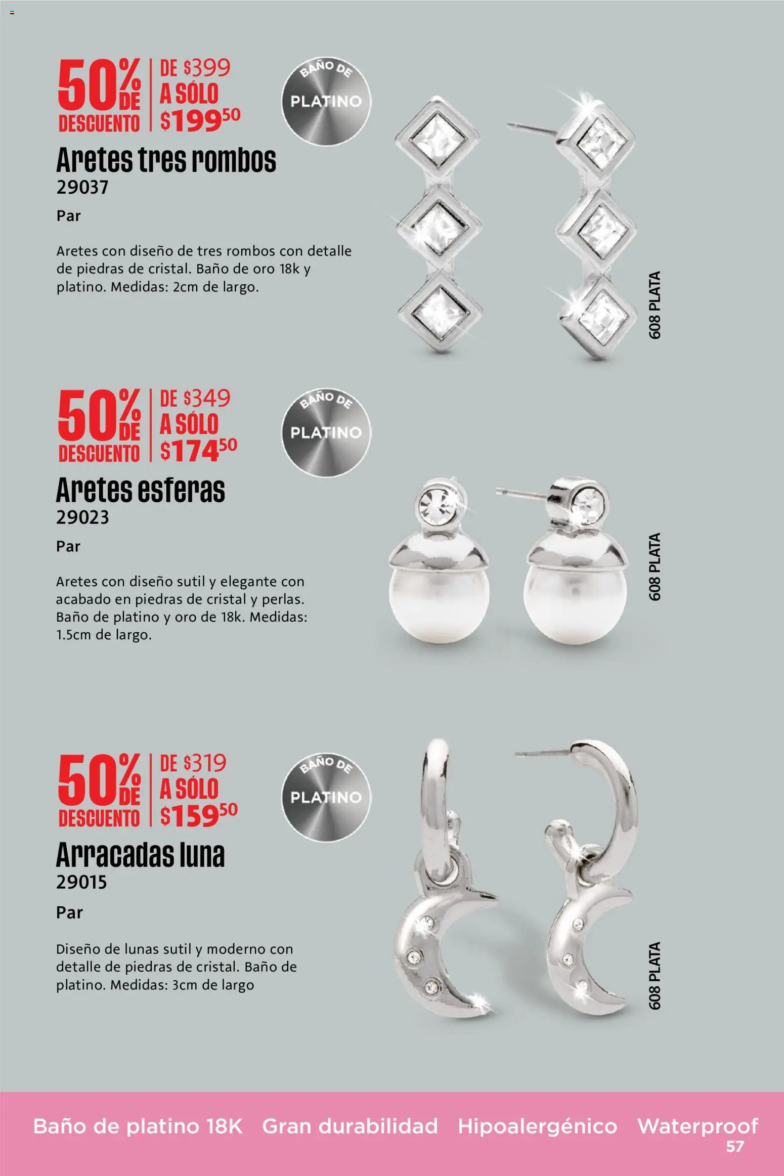 Nuevas ofertas de Ilusión válidas en toda la República Mexicana desde el 01.06.2026. ¡Encuentra las mejores ofertas en Ilusión catálogo Rebajas de Verano! | Página: 57 | Productos: Aretes, Baño