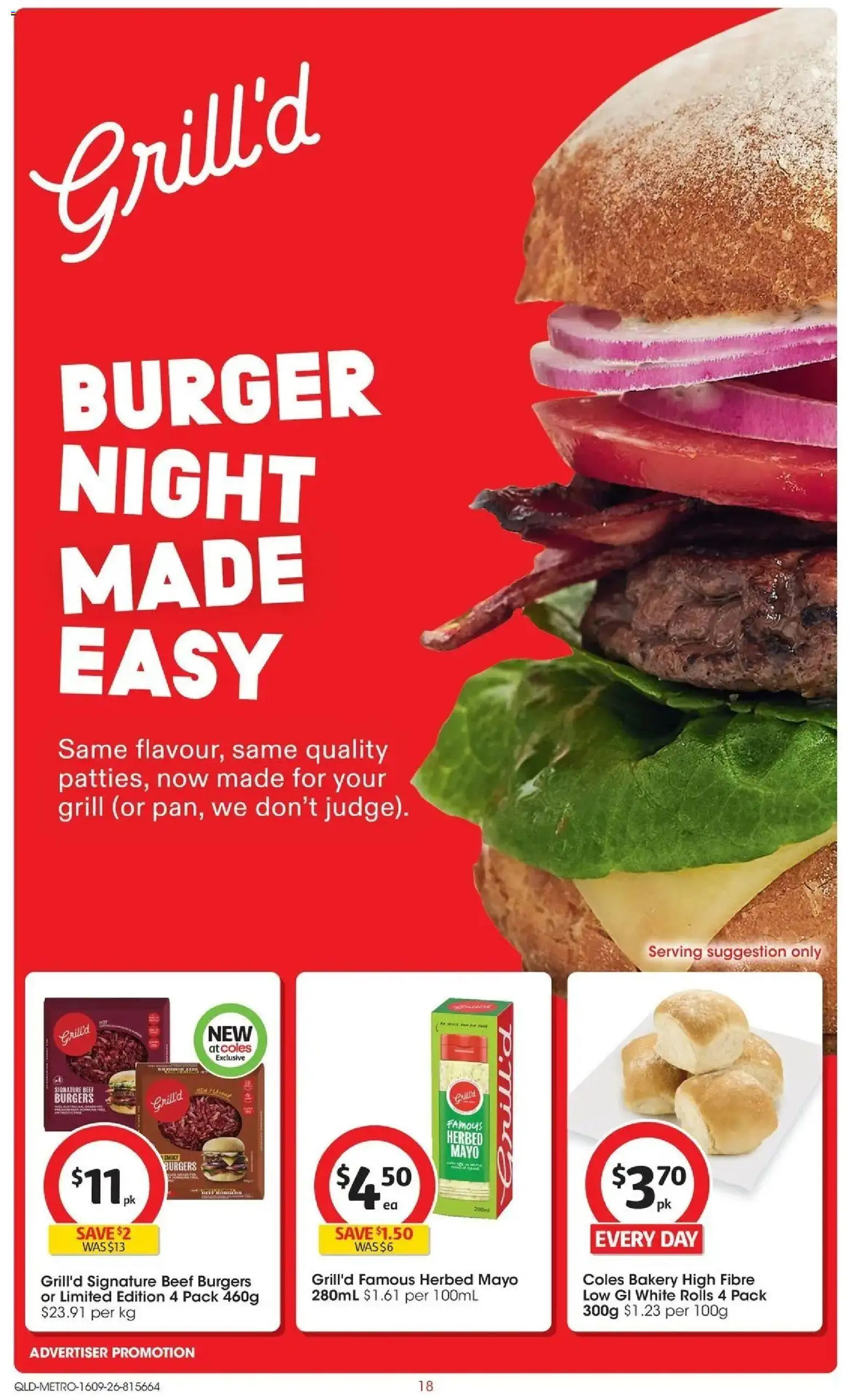 ﻿Coles catalogue valid from 16/09/2026 > Online Australia | Page: 18 | Products: Bread, Beef, Mayonnaise, Bakery