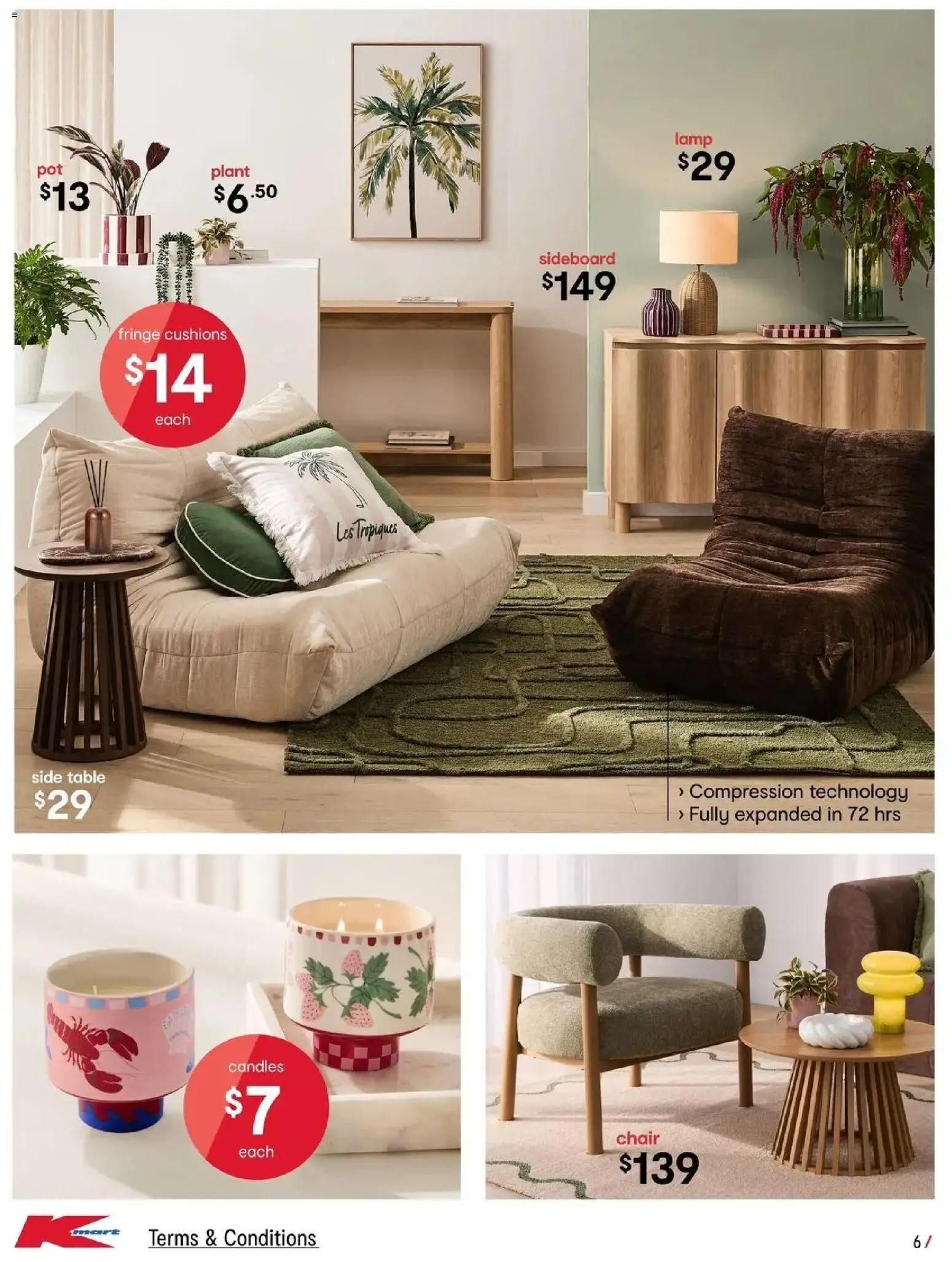 Kmart catalogue - valid from 23/07/2026 | Page: 6 | Products: Table, Chair, Sideboard, Compression