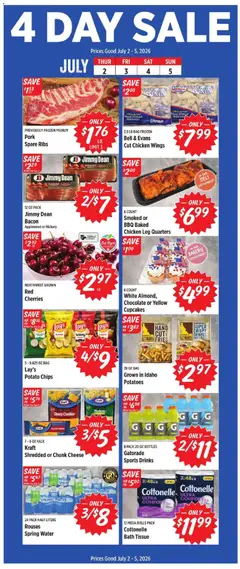 Preview of Rouses weekly ads valid from 07/01/2026 | Page: 2 | Products: Bakery, Cherries, Bath, Chocolate