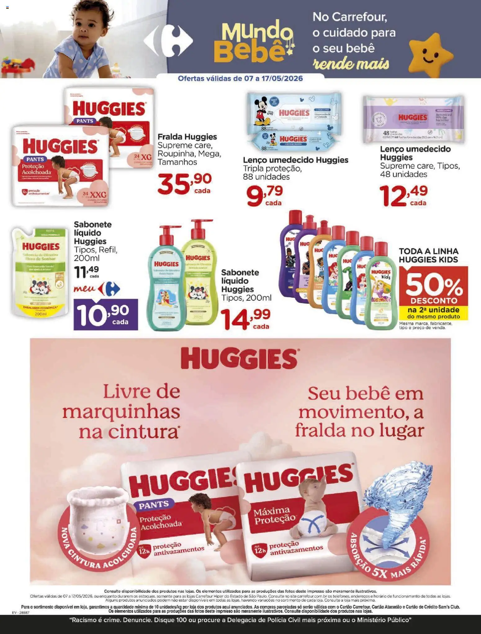 Carrefour Folheto - válido de 07.05.2026 | Página: 3 | Produtos: Lenço, Sabonete, Lenço umedecido, Sabonete líquido