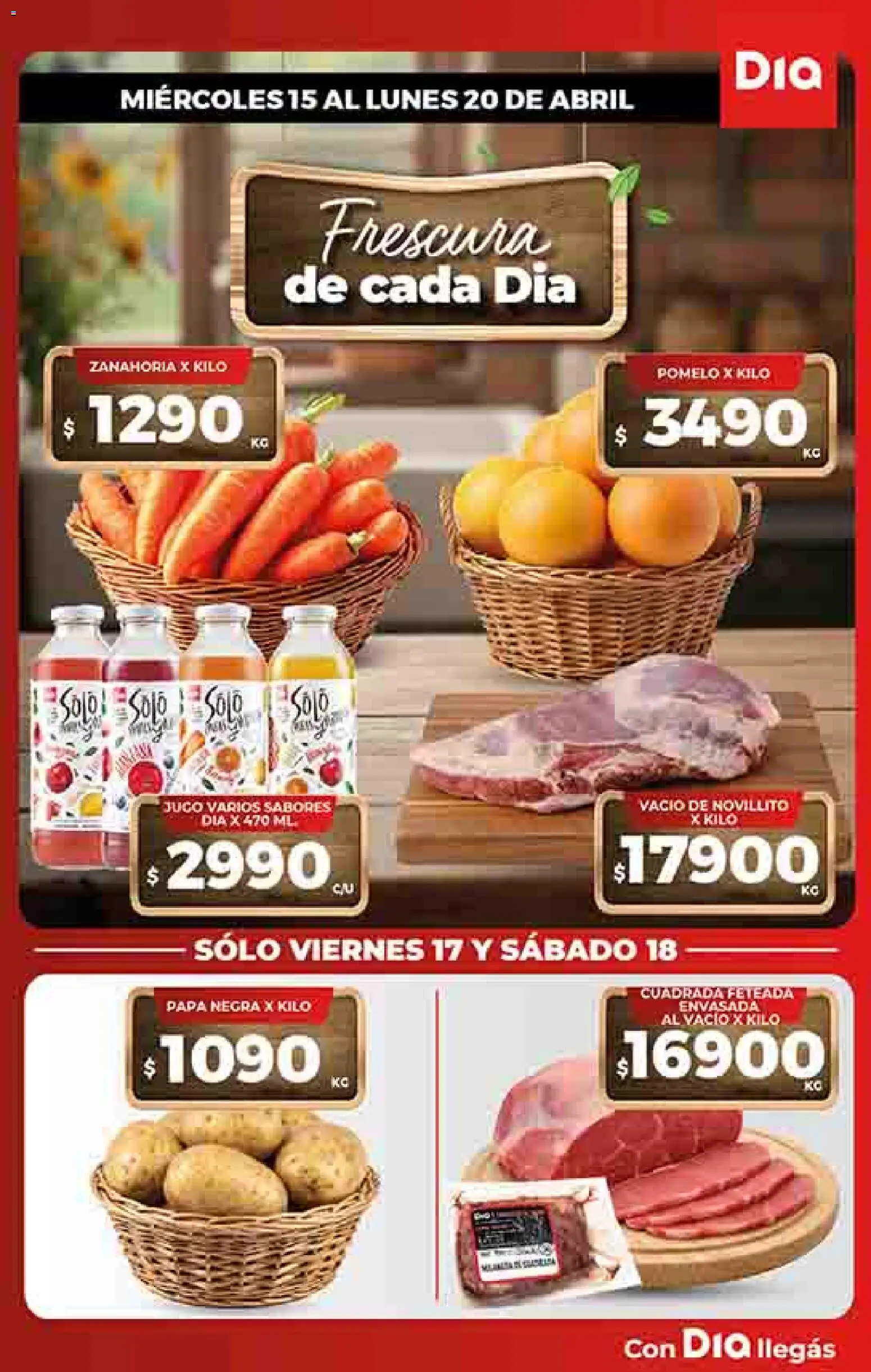 Supermercado DIA Ofertas │ válido desde el 15.04.2026 | Página: 5 | Productos: Papa, Pomelo, Zanahoria