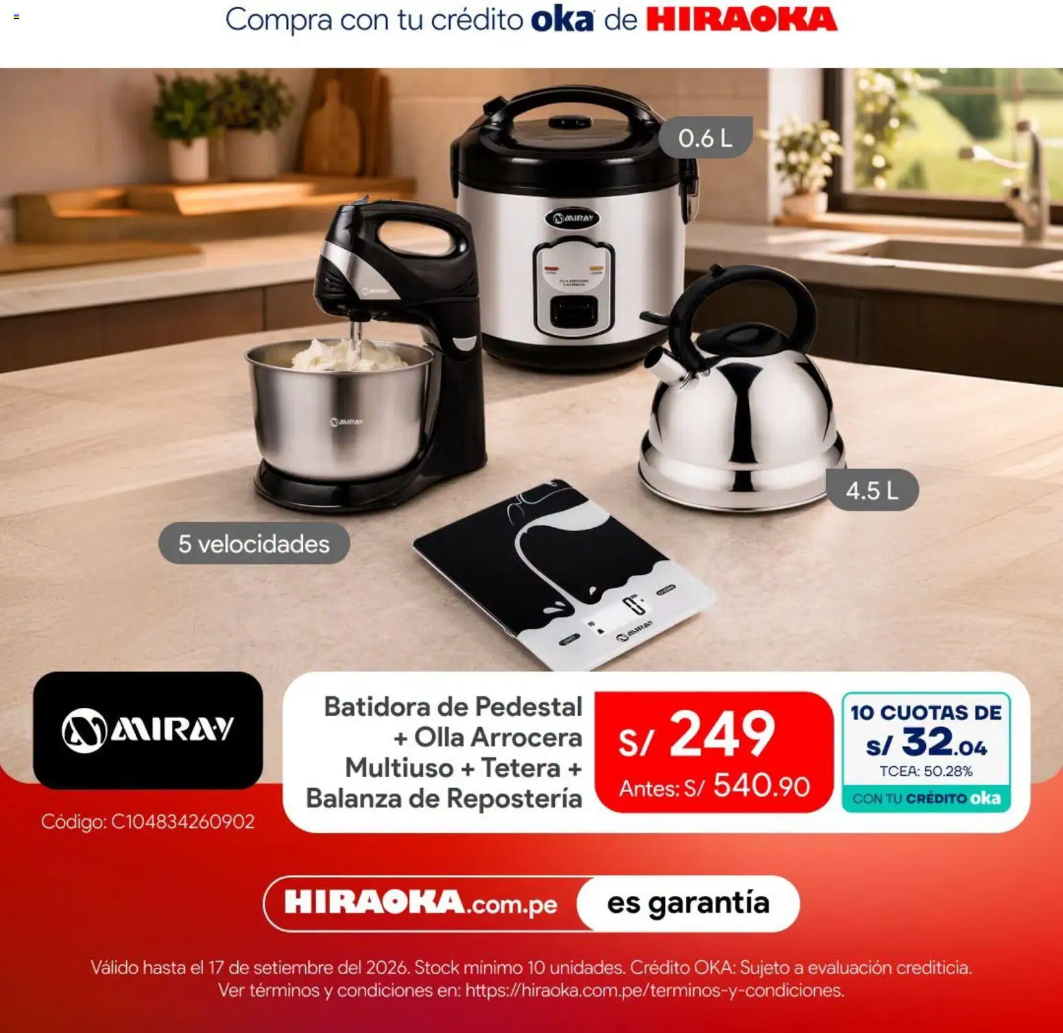 Catálogo Hiraoka válido desde 15/09/2026 | Página: 7 | Productos: Arrocera, Batidora